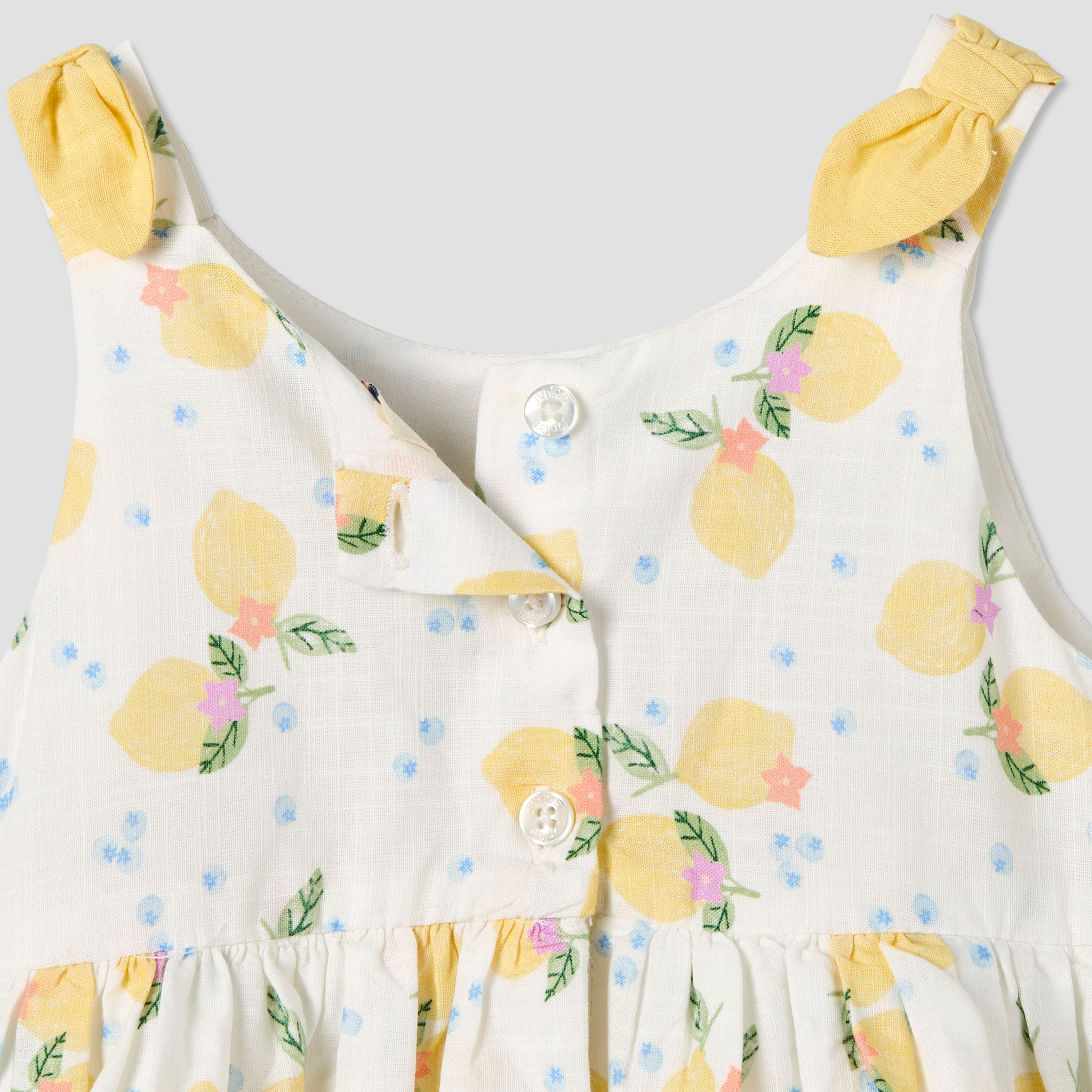 Juniors Round Neck Sleeveless A-line Dress with Lemon Print-baby-girls-clothing-dressesandjumpsuits-image-6