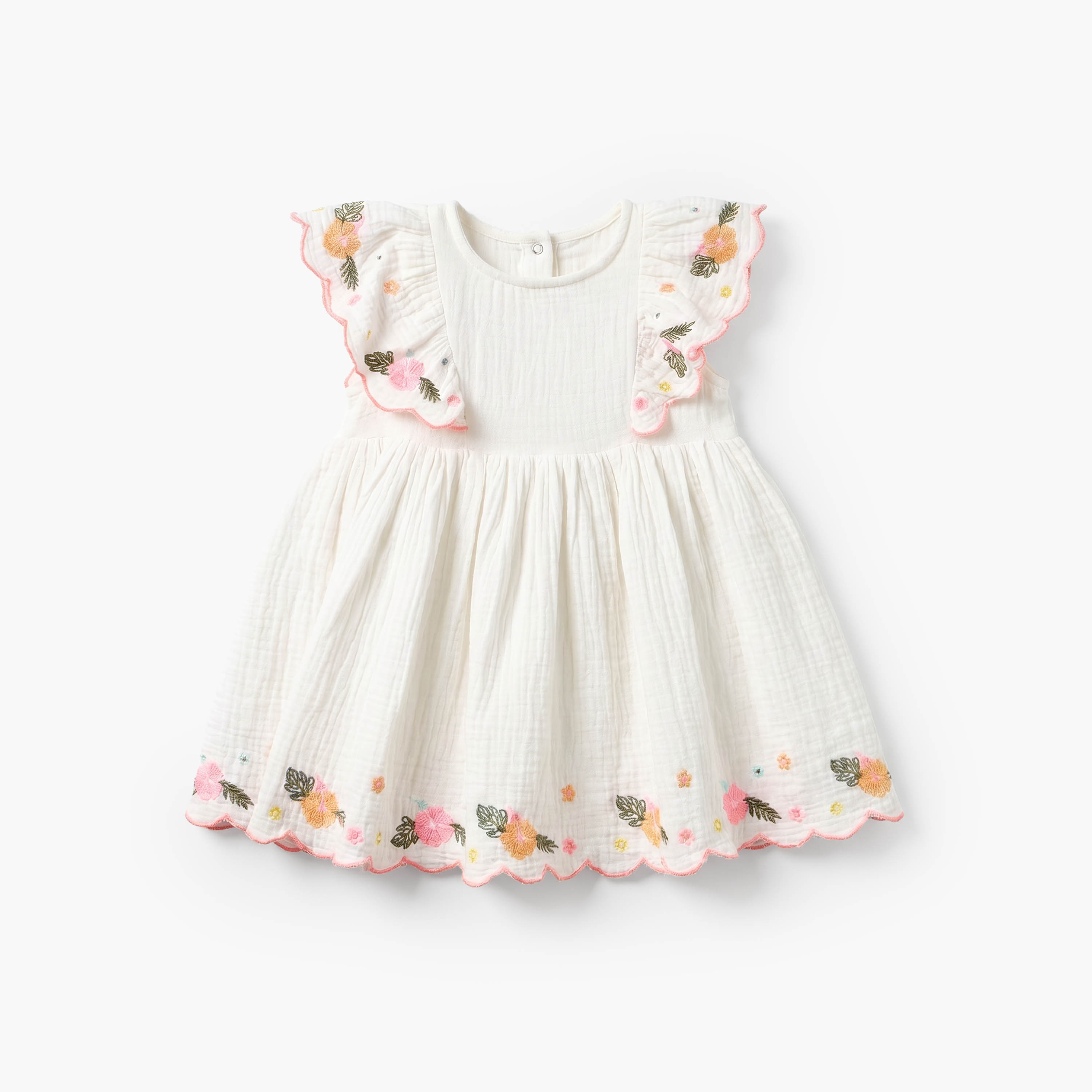 Juniors Round Neck Sleeveless Knee Length Dress with Bloomers-baby-girls-clothing-dressesandjumpsuits-image-2
