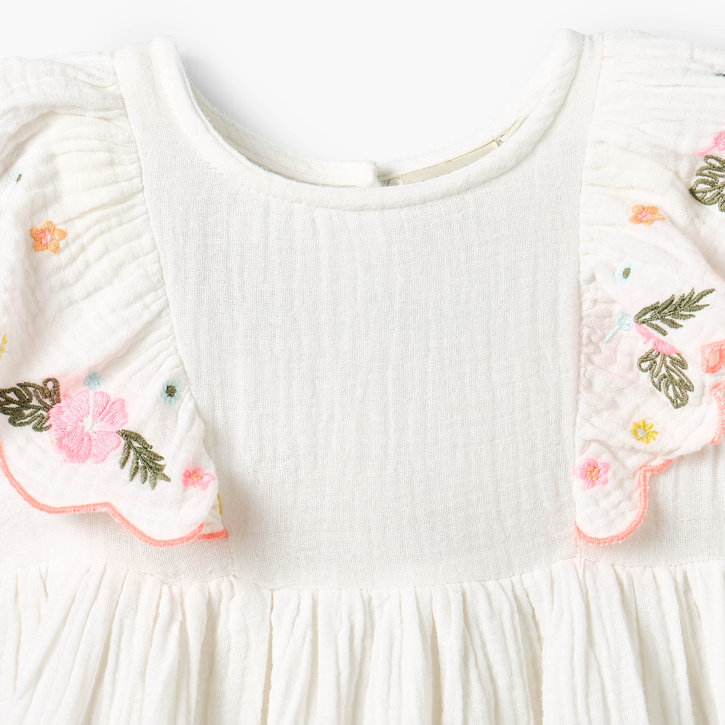 Juniors Round Neck Sleeveless Knee Length Dress with Bloomers-baby-girls-clothing-dressesandjumpsuits-image-4