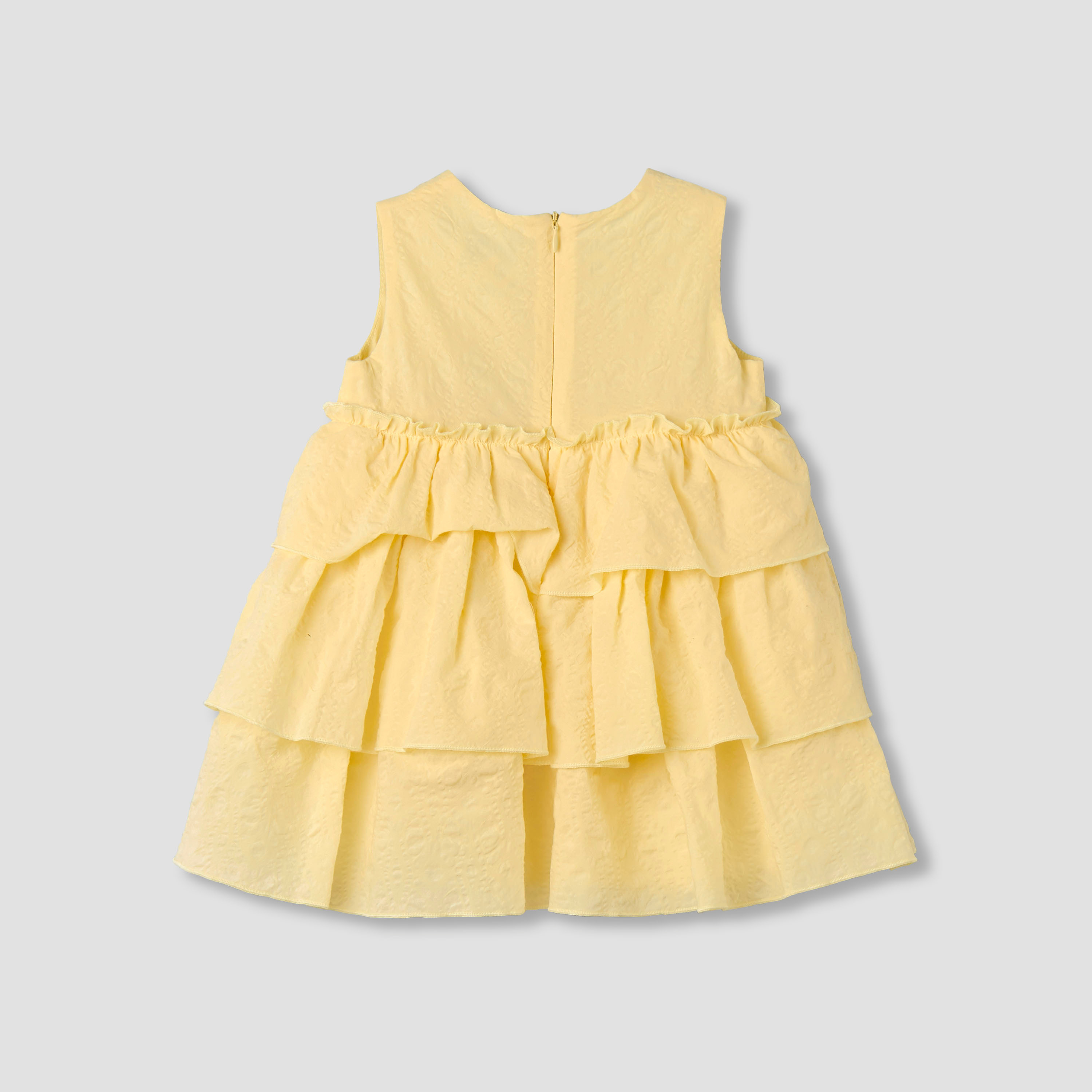 Juniors Round Neck Sleeveless Dress with Ruffles-baby-girls-clothing-dressesandjumpsuits-image-3