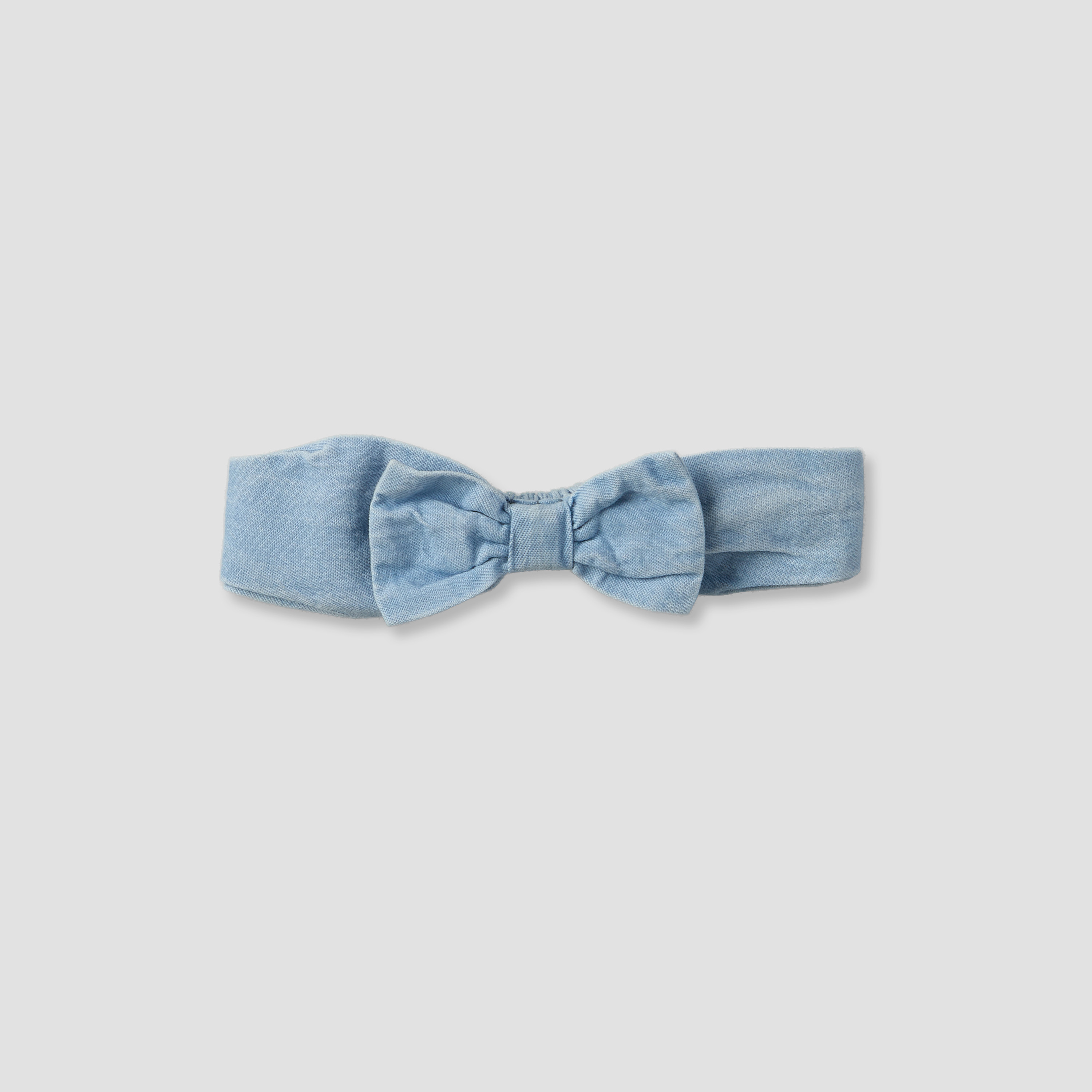 Juniors Round Neck Sleeveless Knee Length A-line Denim Dress with Headband-baby-girls-clothing-dressesandjumpsuits-image-4