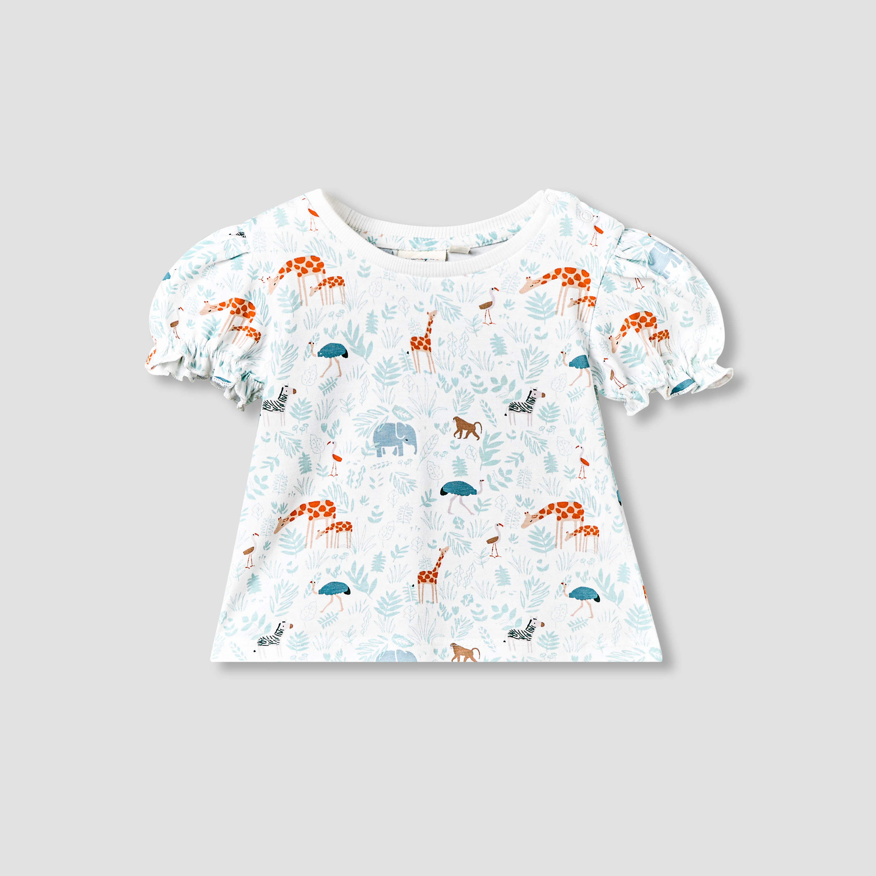 طقم دنغري وتيشيرت بياقة مستديرة وأكمام قصيرة وتطريزات من جونيورز-baby-girls-clothing-setsandcoords-image-5
