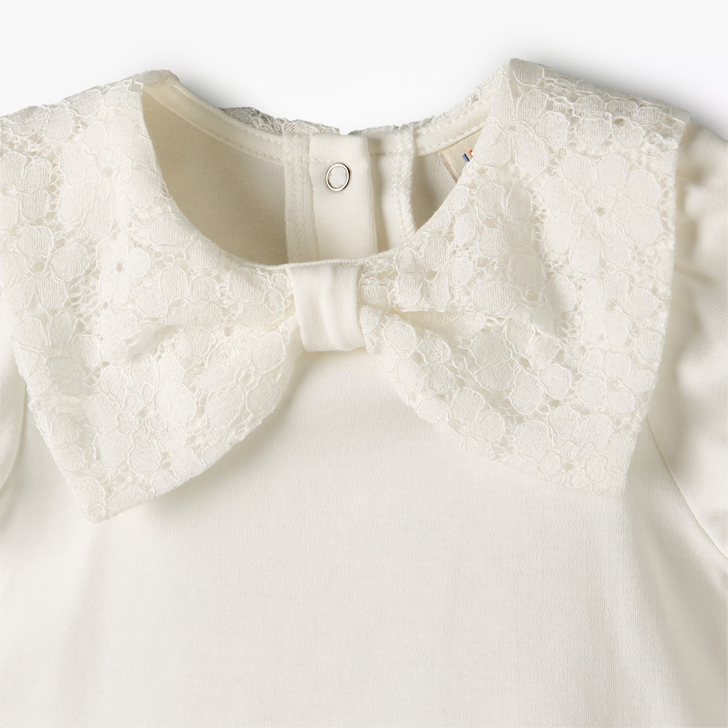 Juniors Round Neck Short Sleeves Top and Jeans Set with Bow Detail-baby-girls-clothing-setsandcoords-image-6