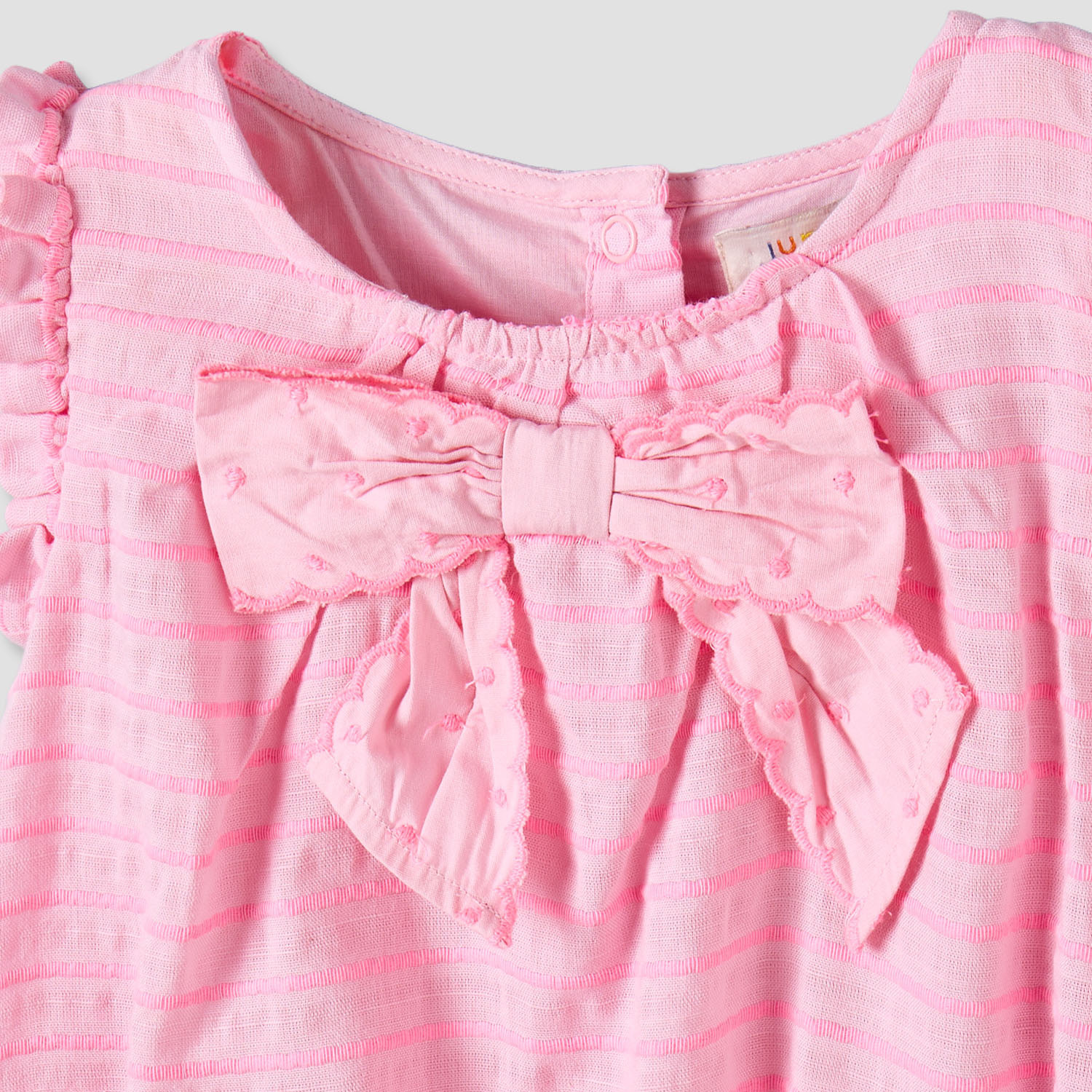 Juniors Round Neck Sleeveless Top and Shorts Set with Striped Design-baby-girls-clothing-setsandcoords-image-7