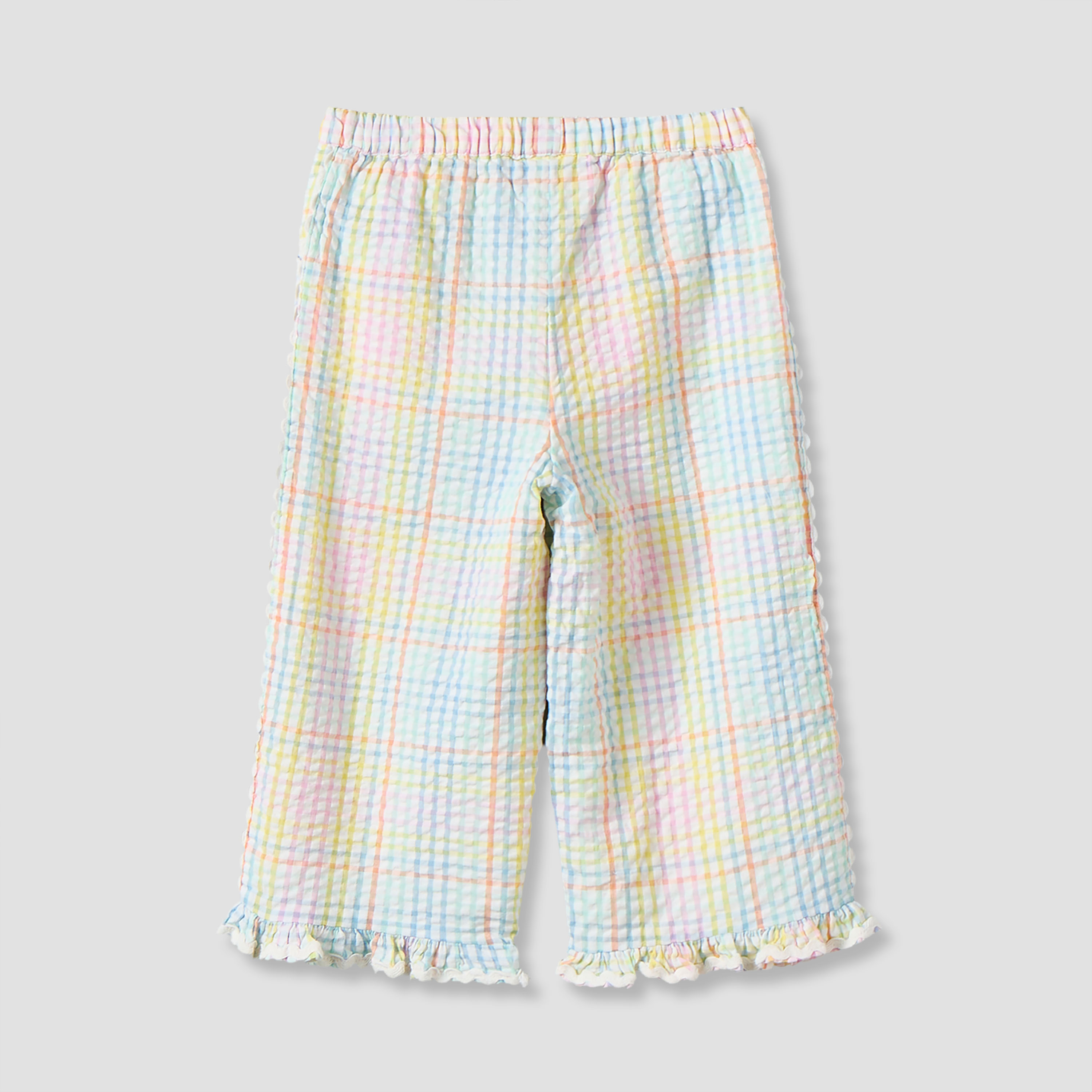 طقم توب بياقة دائرية وأكمام قصيرة مع بنطلون بتطريز زهور من جونيورز-baby-girls-clothing-setsandcoords-image-6