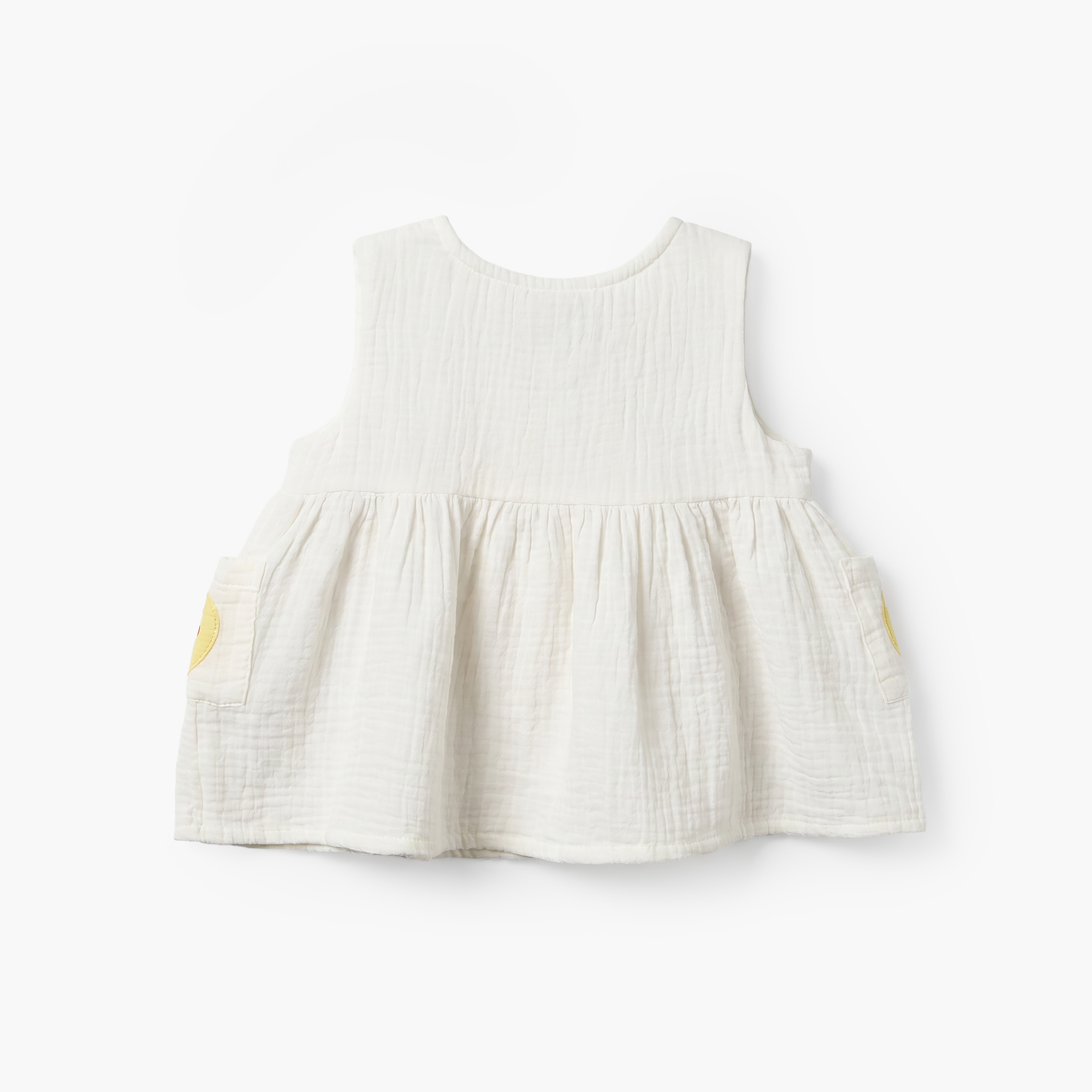 Juniors Round Neck Sleeveless Top and Shorts Set with Embroidery-baby-girls-clothing-setsandcoords-image-4