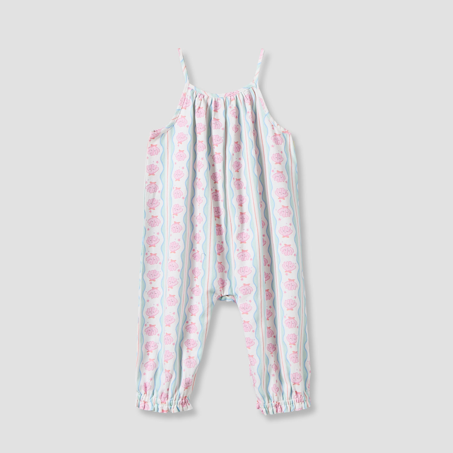 طقم دونغري وتيشيرت بياقة مستديرة وأكمام قصيرة وحافة مكشكشة من جونيورز-baby-girls-clothing-setsandcoords-image-4
