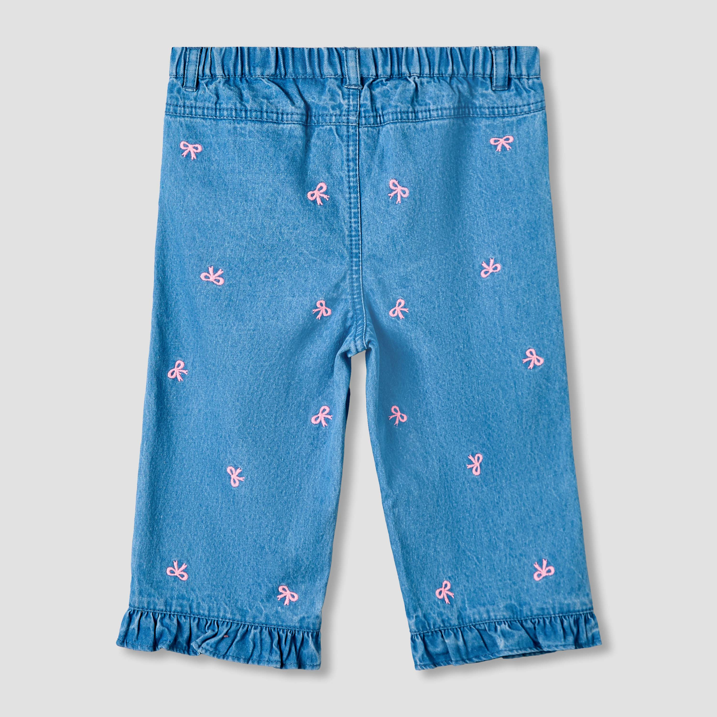 Juniors Jeans with Bow Embroidery-baby-girls-clothing-bottoms-jeans-image-3