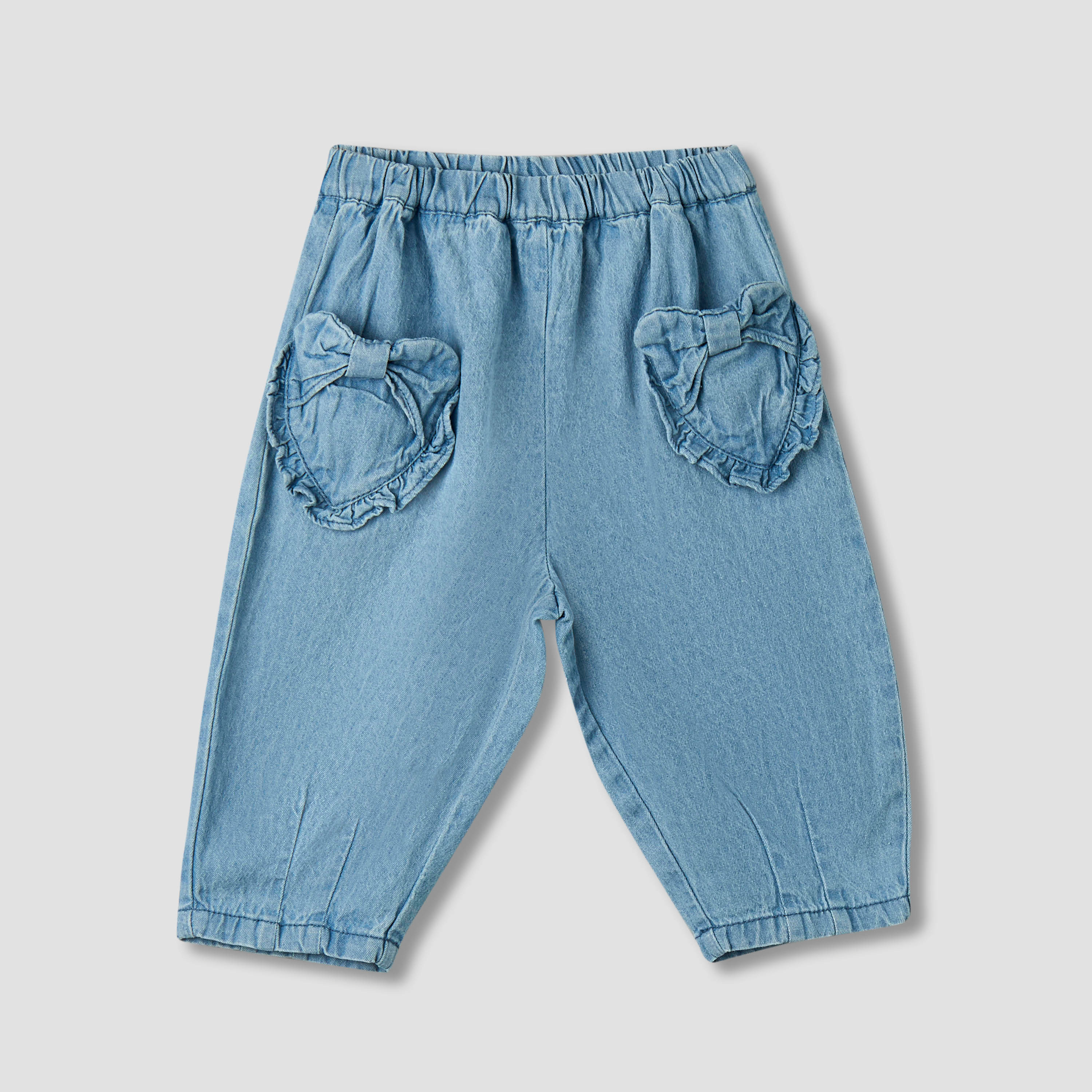 Juniors Jeans with Bow Applique-baby-girls-clothing-bottoms-jeans-image-1
