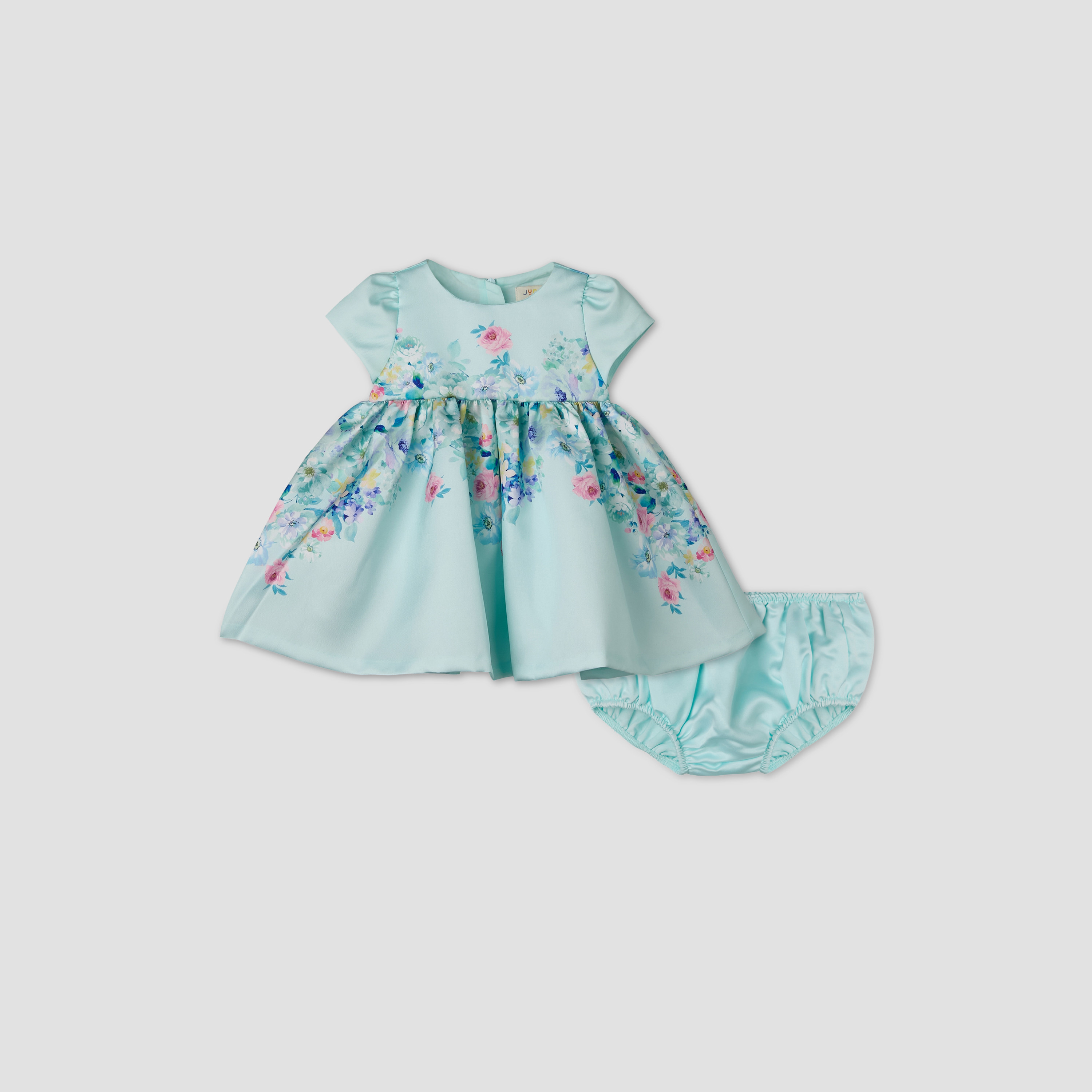 فستان بروم بياقة مستديرة وأكمام قصيرة مع شورت داخلي من جونيورز-baby-girls-clothing-dressesandjumpsuits-image-2