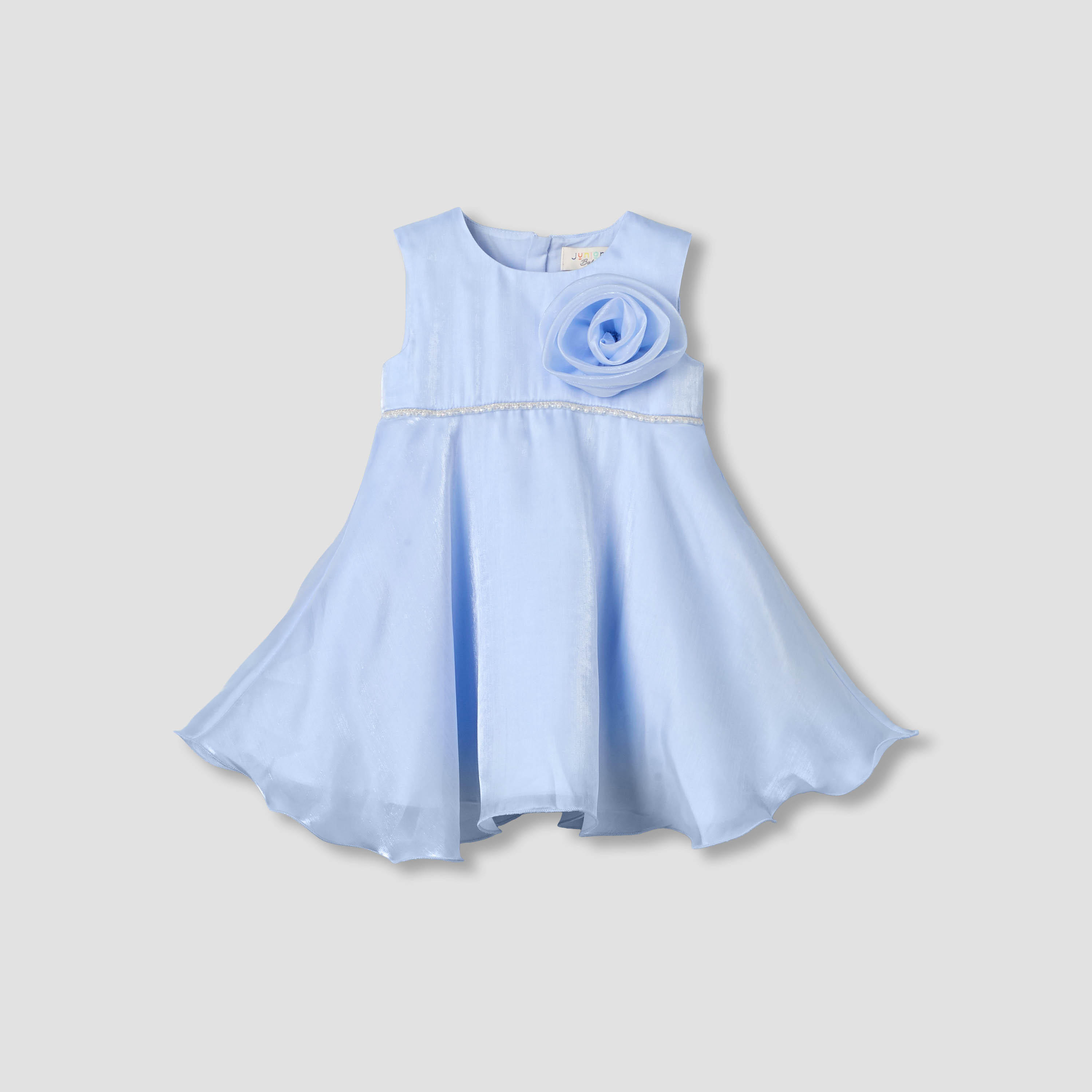 Juniors Round Neck Sleeveless A-line Dress with Headband-baby-girls-clothing-dressesandjumpsuits-image-2