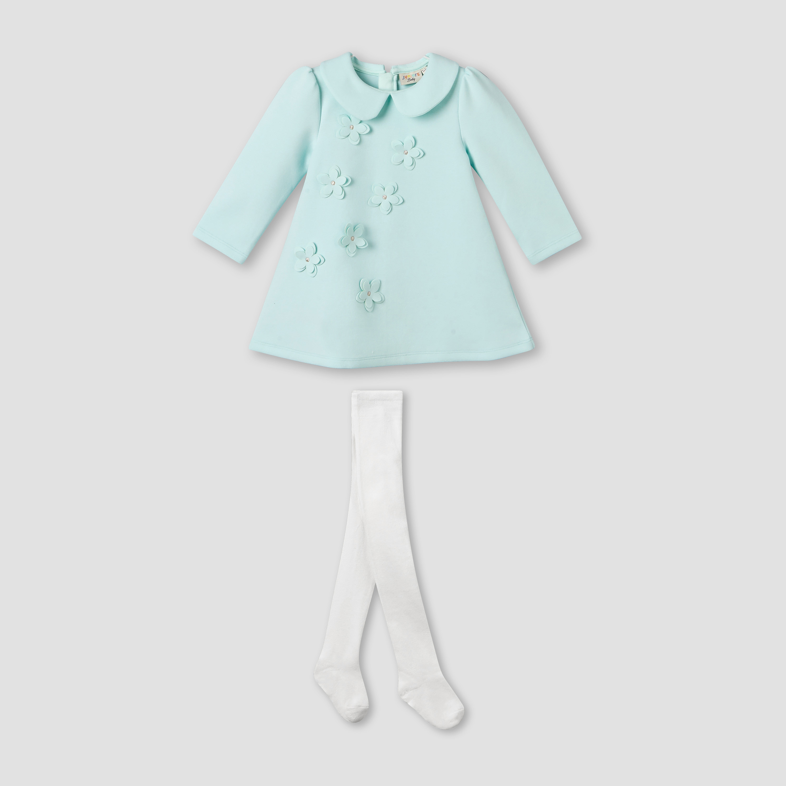 فستان إيه لاين بياقة بيتر بان وأكمام طويلة وكولون من جونيورز-baby-girls-clothing-dressesandjumpsuits-image-2