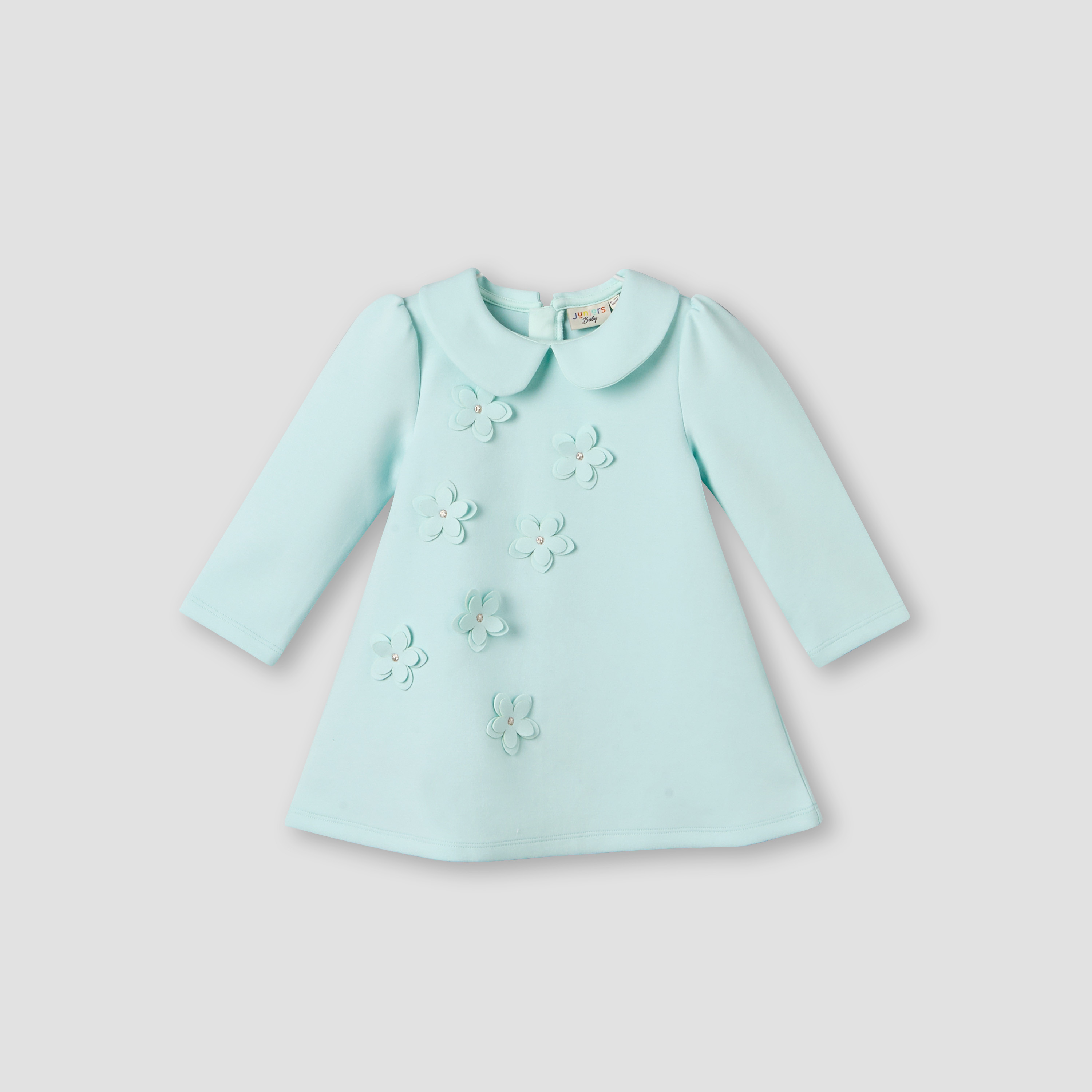 فستان إيه لاين بياقة بيتر بان وأكمام طويلة وكولون من جونيورز-baby-girls-clothing-dressesandjumpsuits-image-3