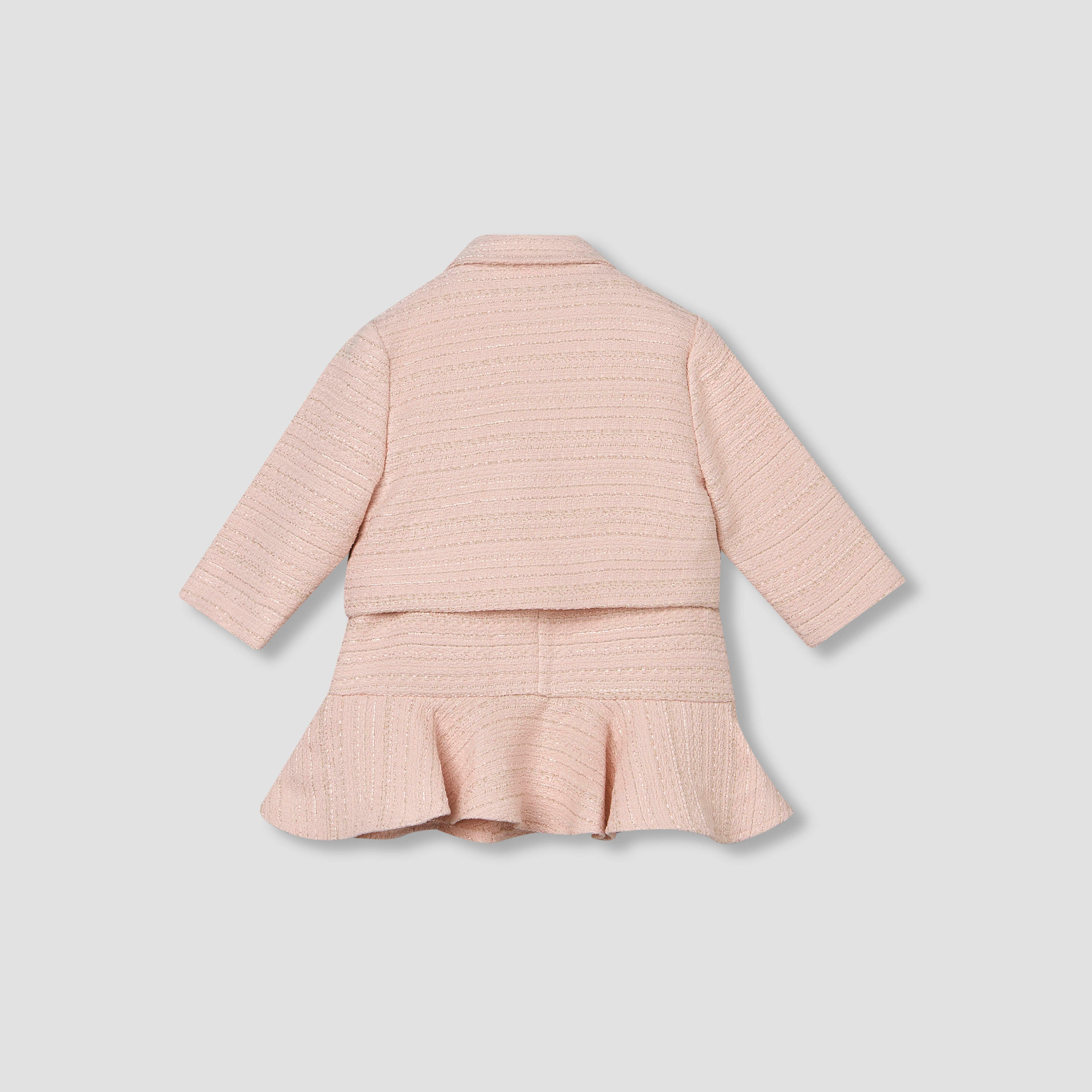 Juniors Sleeveless A-line Dress and Blazer Set with Textured Design-baby-girls-clothing-dressesandjumpsuits-image-3