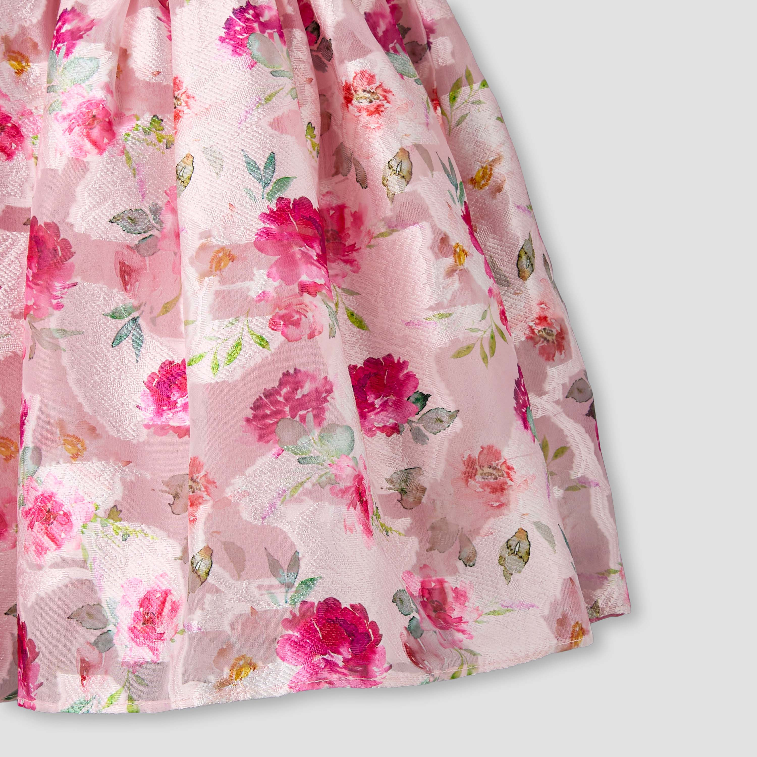 فستان بياقة مستديرة وأكمام قصيرة منفوخة وطبعات من جونيورز-baby-girls-clothing-dressesandjumpsuits-image-5