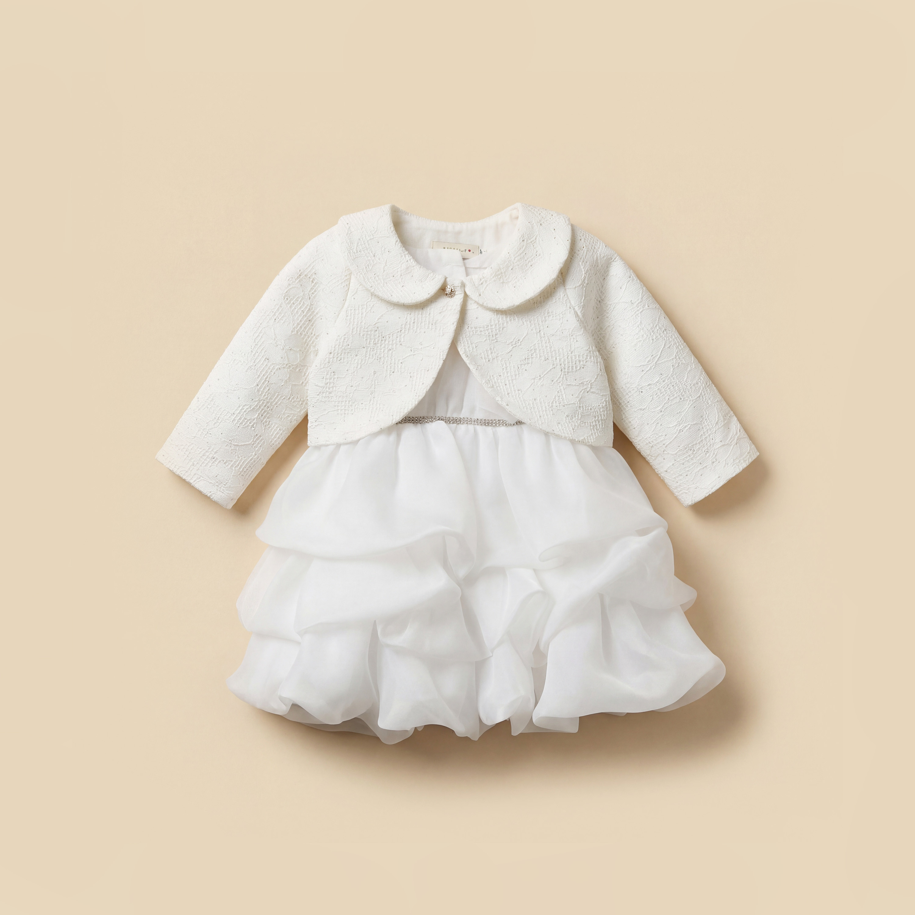 فستان إيه لاين دون أكمام بياقة مستديرة مع سترة من جونيورز-baby-girls-clothing-dressesandjumpsuits-image-2