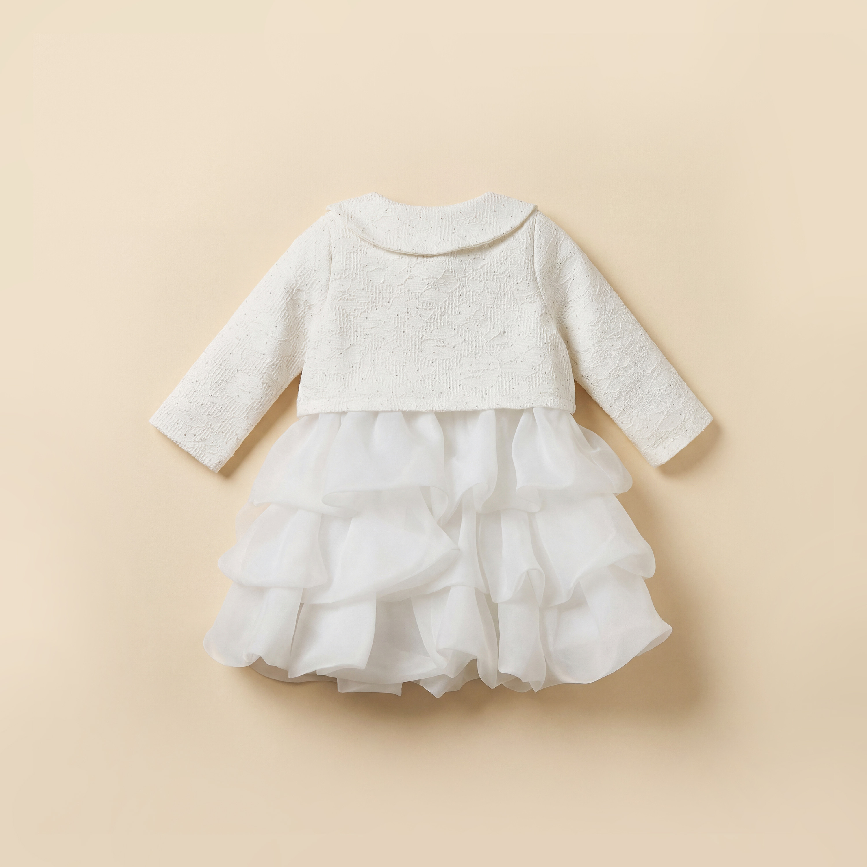 فستان إيه لاين دون أكمام بياقة مستديرة مع سترة من جونيورز-baby-girls-clothing-dressesandjumpsuits-image-3