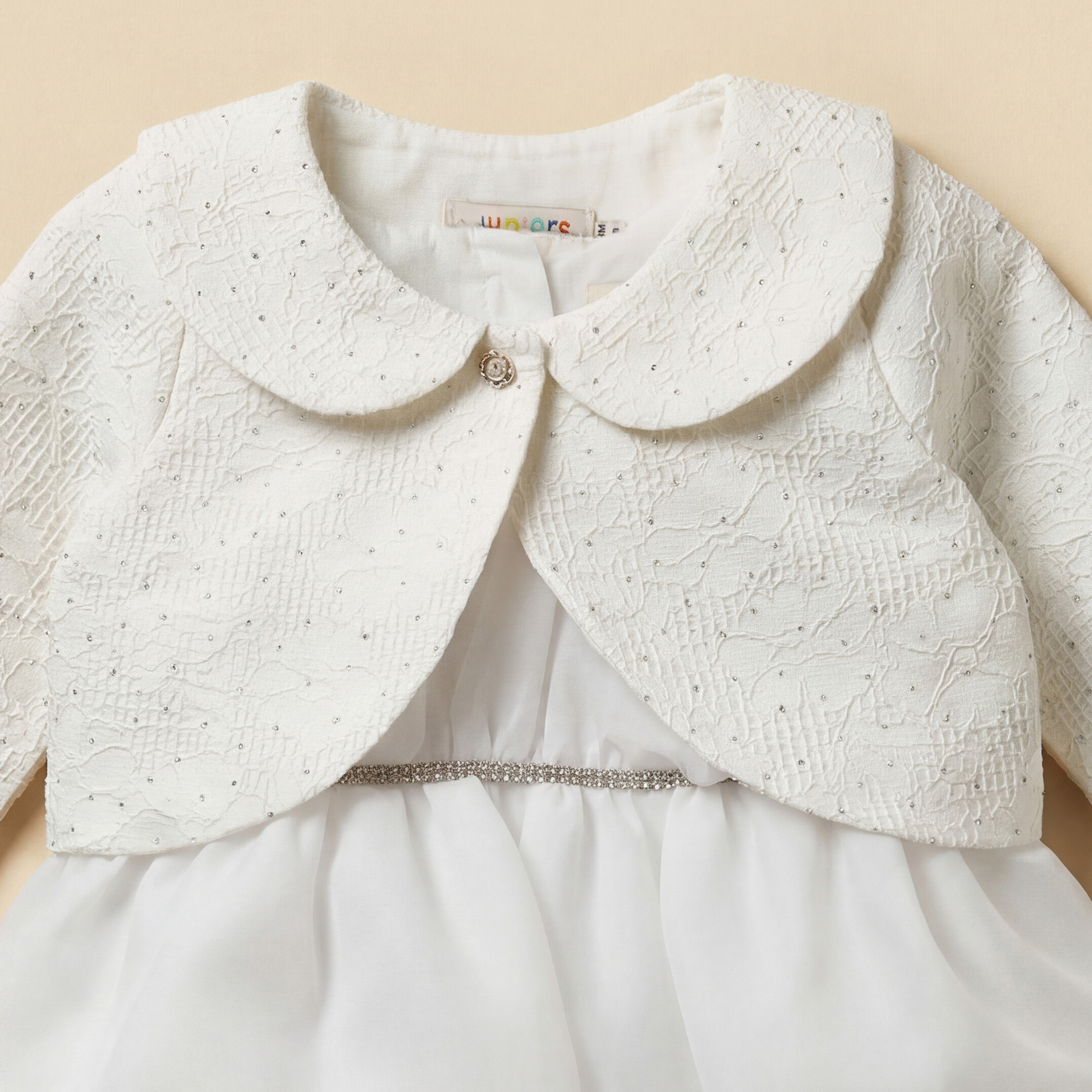 فستان إيه لاين دون أكمام بياقة مستديرة مع سترة من جونيورز-baby-girls-clothing-dressesandjumpsuits-image-6
