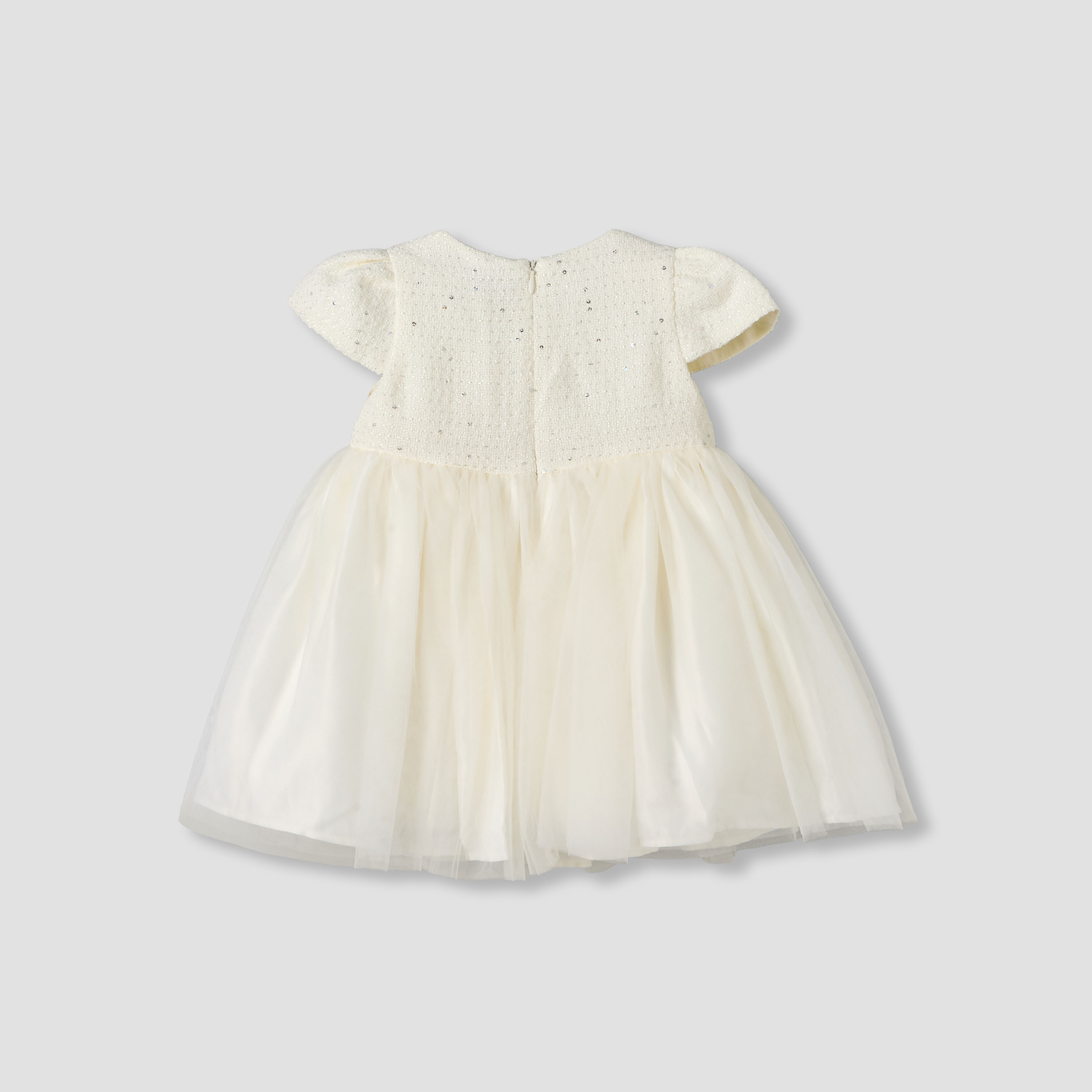 Juniors Round Neck Short Sleeve Dress with Sequin Detail-baby-girls-clothing-dressesandjumpsuits-image-3