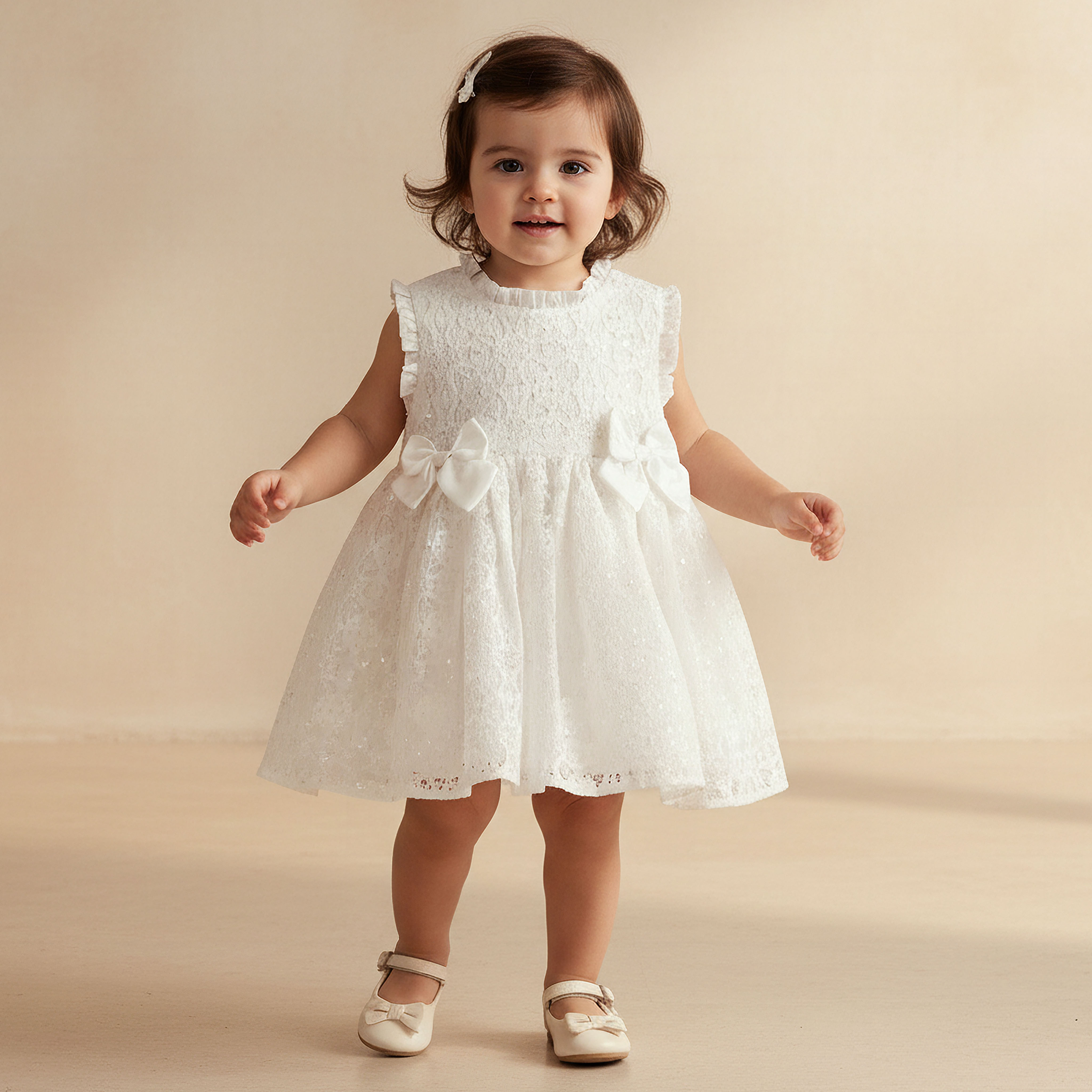 Juniors Ruffle Neck Sleeveless Dress with Bloomers and Sequin Embellished-baby-girls-clothing-dressesandjumpsuits-image-1