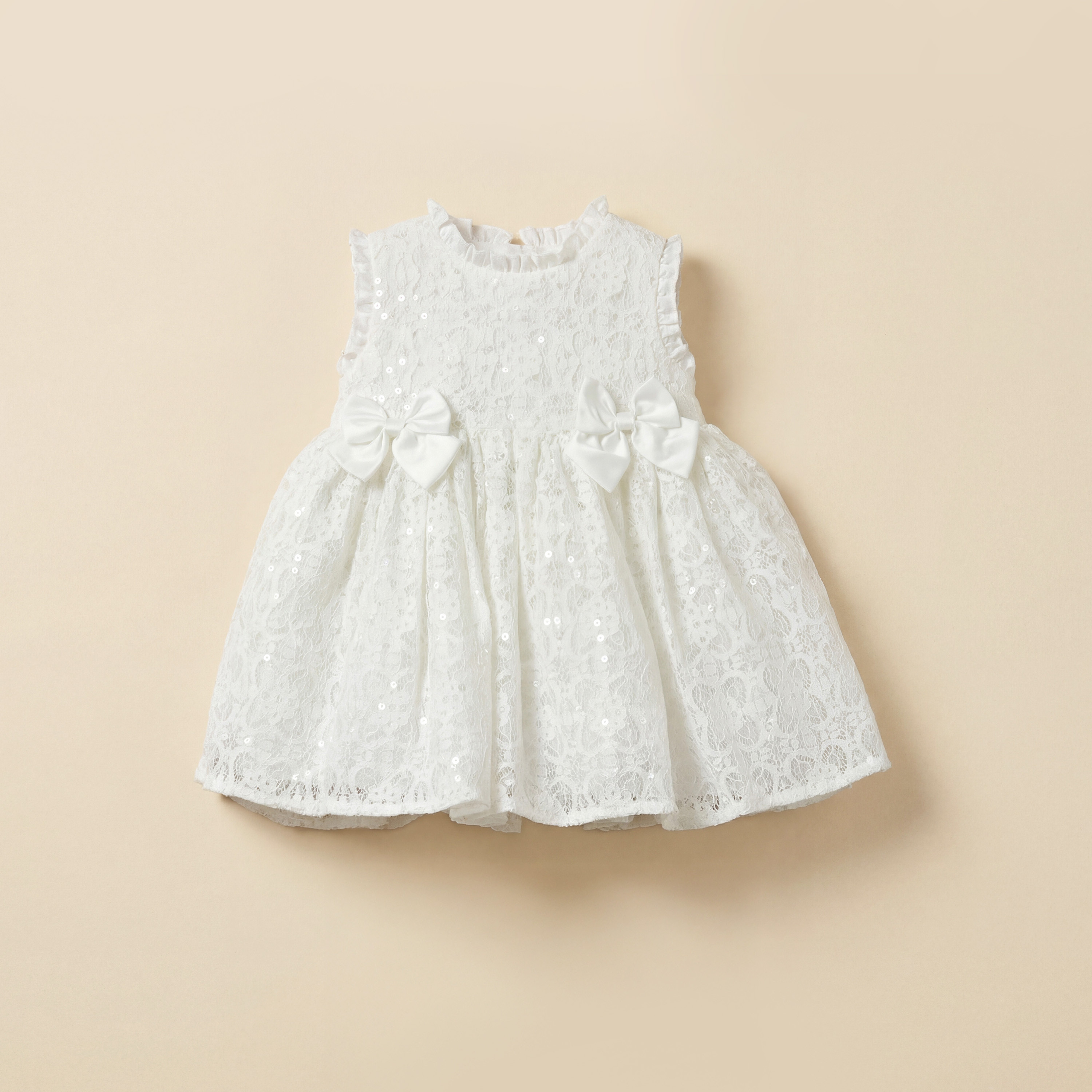 Juniors Ruffle Neck Sleeveless Dress with Bloomers and Sequin Embellished-baby-girls-clothing-dressesandjumpsuits-image-3