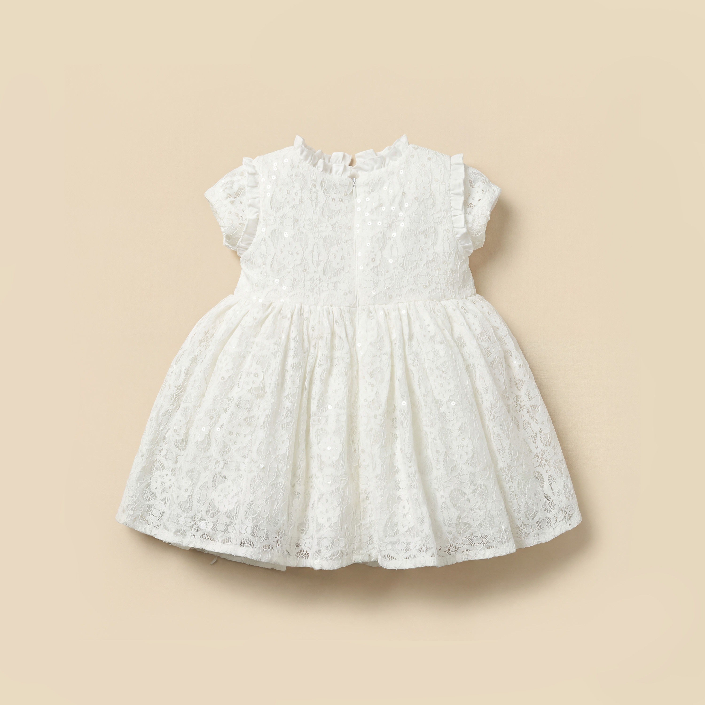 Juniors Ruffle Neck Sleeveless Dress with Bloomers and Sequin Embellished-baby-girls-clothing-dressesandjumpsuits-image-4