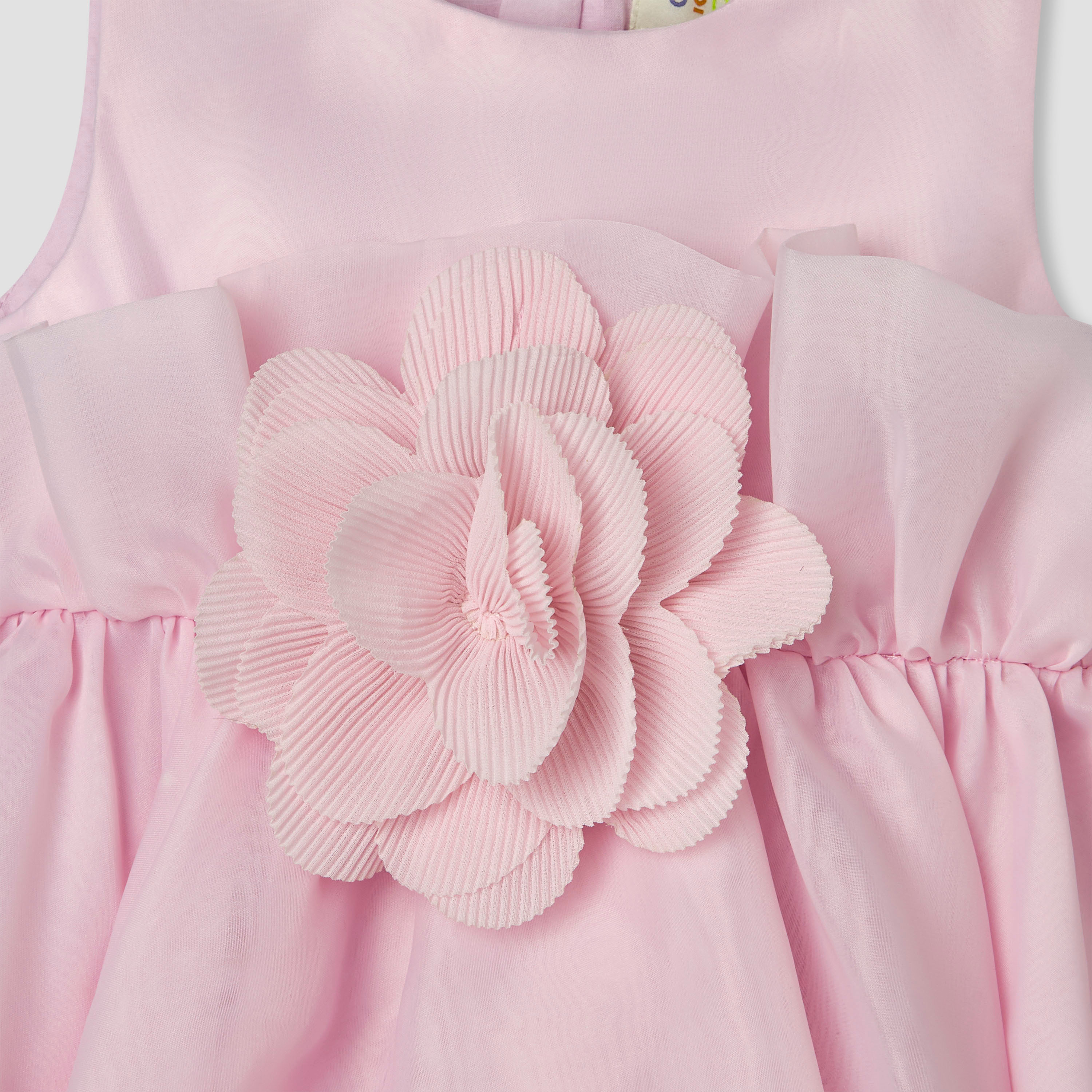 فستان بياقة مستديرة بدون أكمام بزينة زهور من جونيورز-baby-girls-clothing-dressesandjumpsuits-image-4