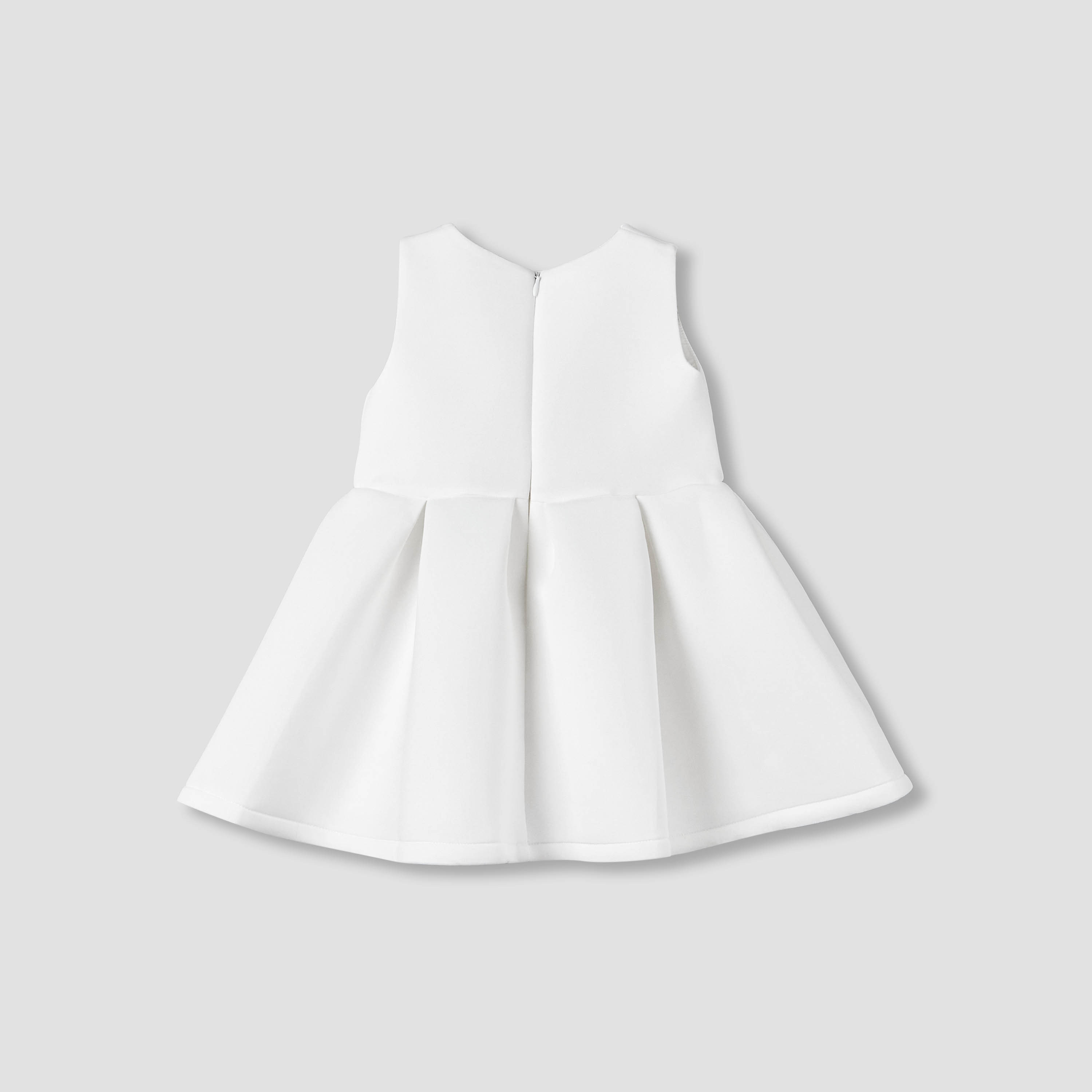 Juniors Round Neck Sleeveless Dress with Bow Accent-baby-girls-clothing-dressesandjumpsuits-image-3