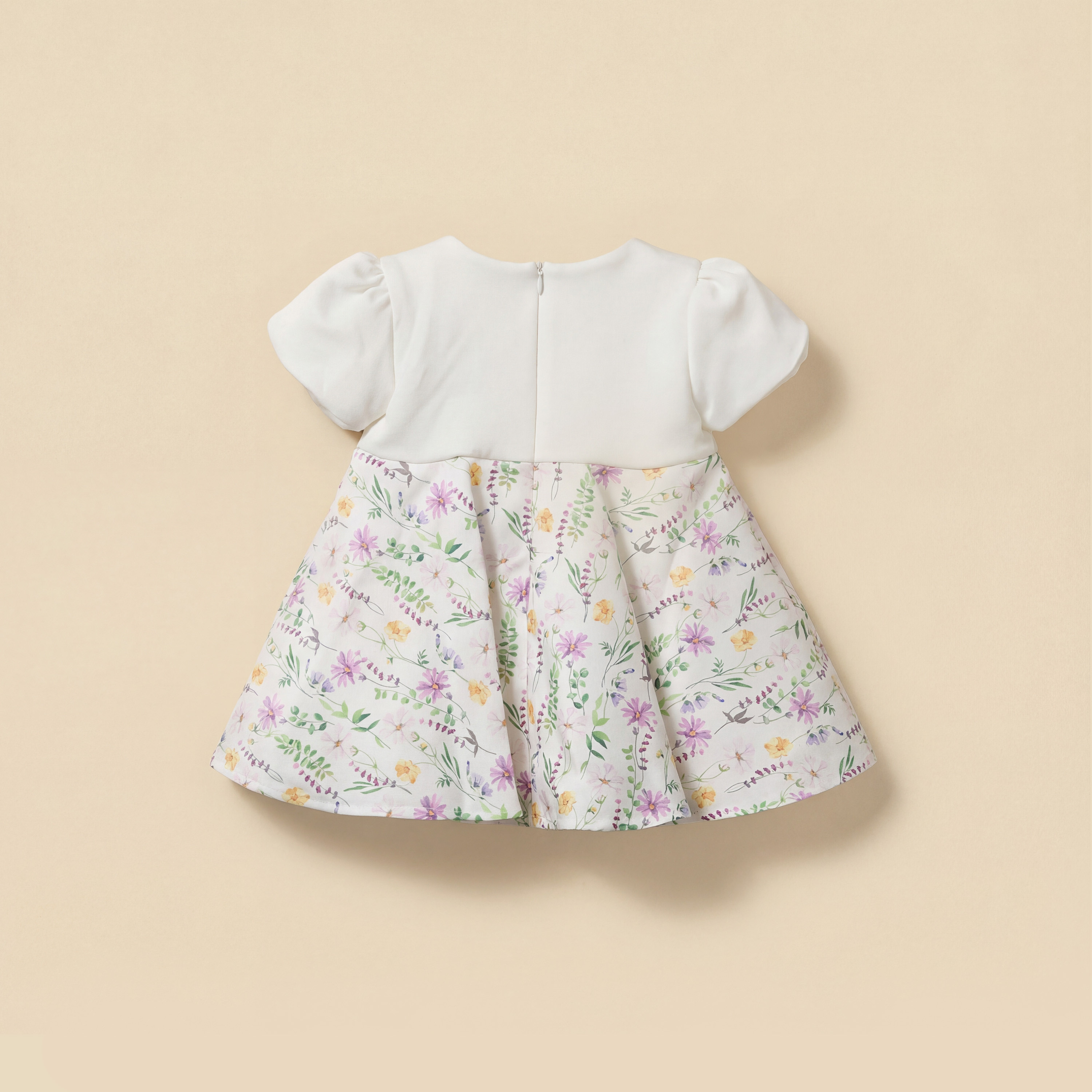 Juniors Round Neck Short Sleeves A-Line Dress with Floral Print-baby-girls-clothing-dressesandjumpsuits-image-3