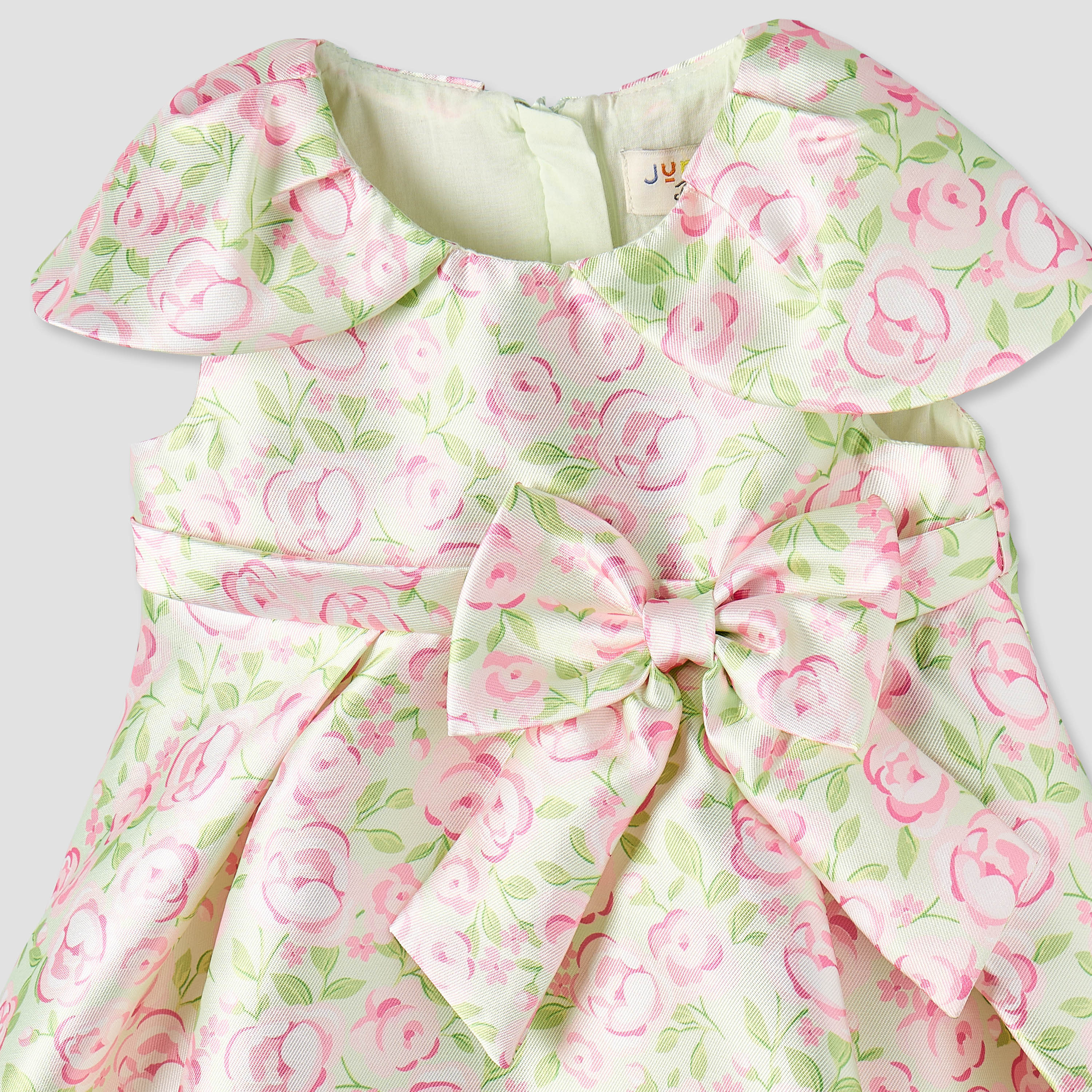 Juniors Round Neck Sleeveless A-line Dress with Floral Print-baby-girls-clothing-dressesandjumpsuits-image-3