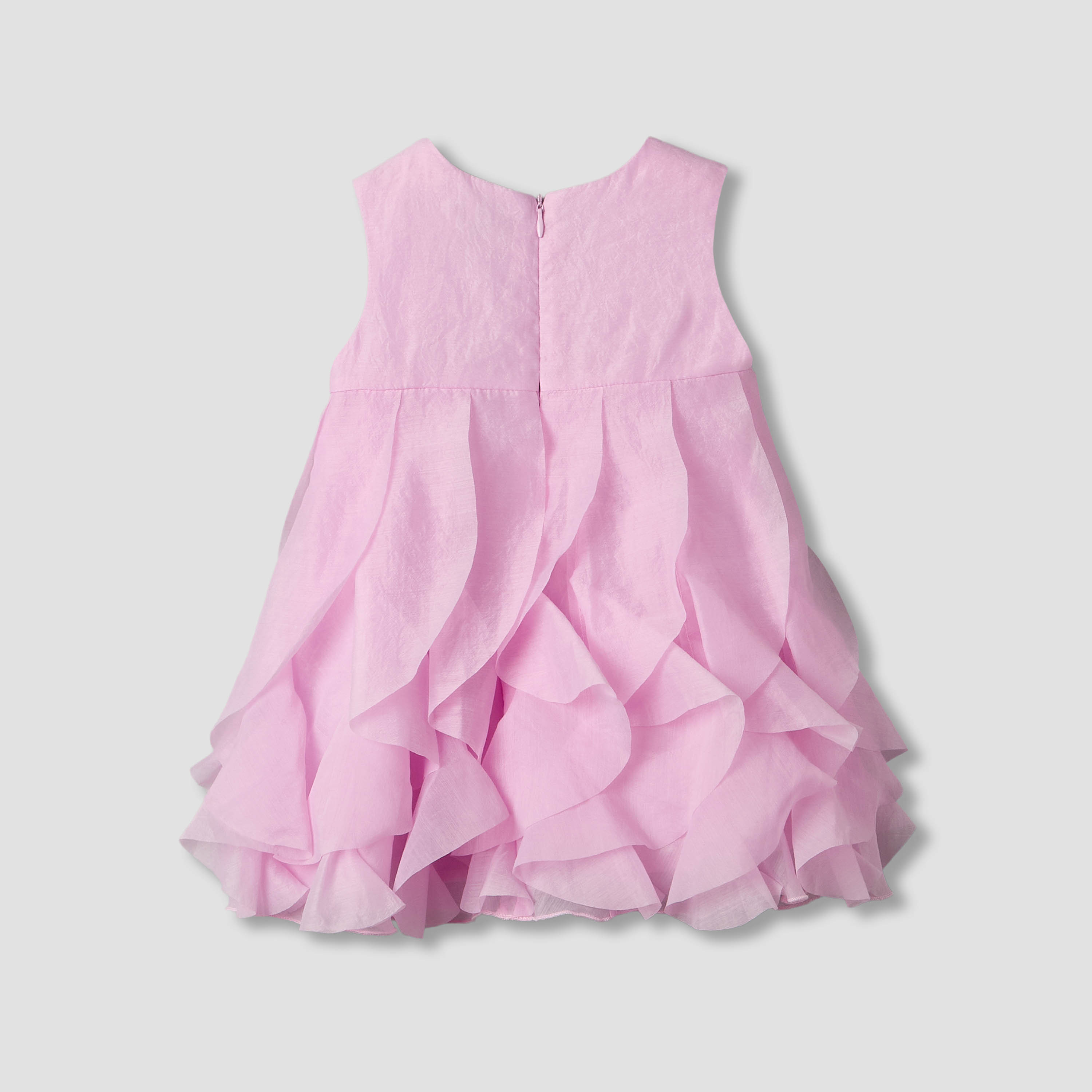 Juniors Round Neck Sleeveless Dress with Ruffles-baby-girls-clothing-dressesandjumpsuits-image-3