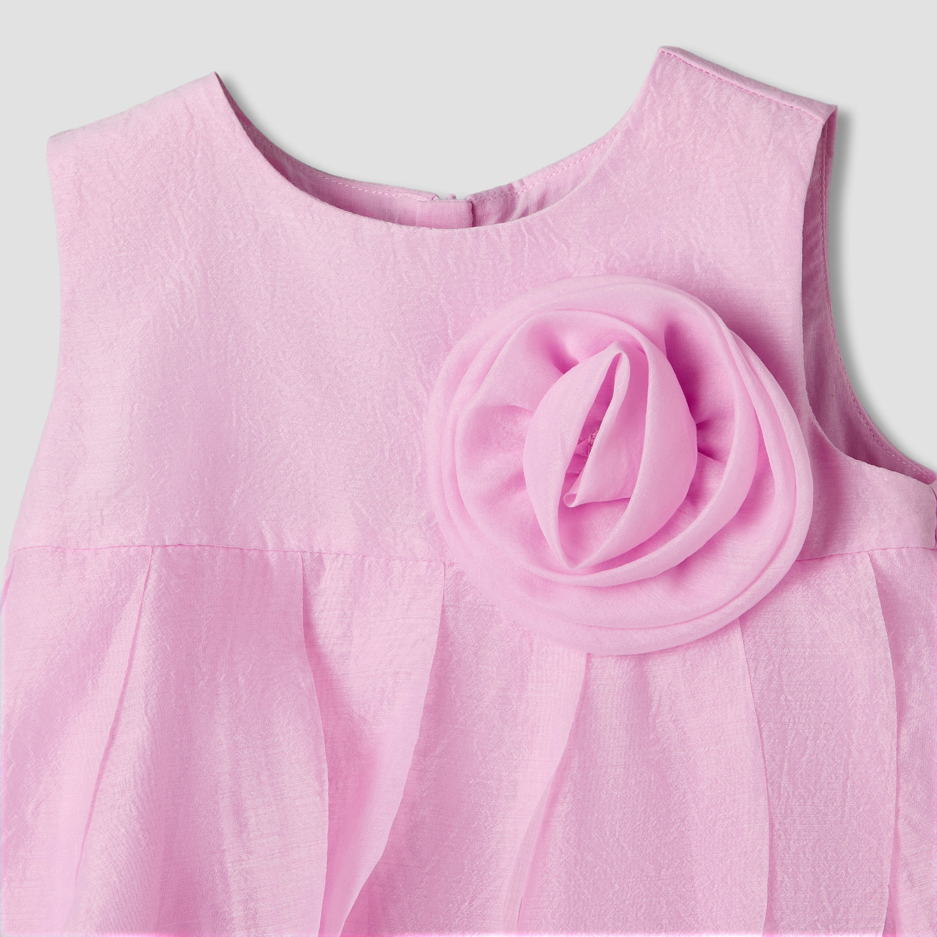 Juniors Round Neck Sleeveless Dress with Ruffles-baby-girls-clothing-dressesandjumpsuits-image-4