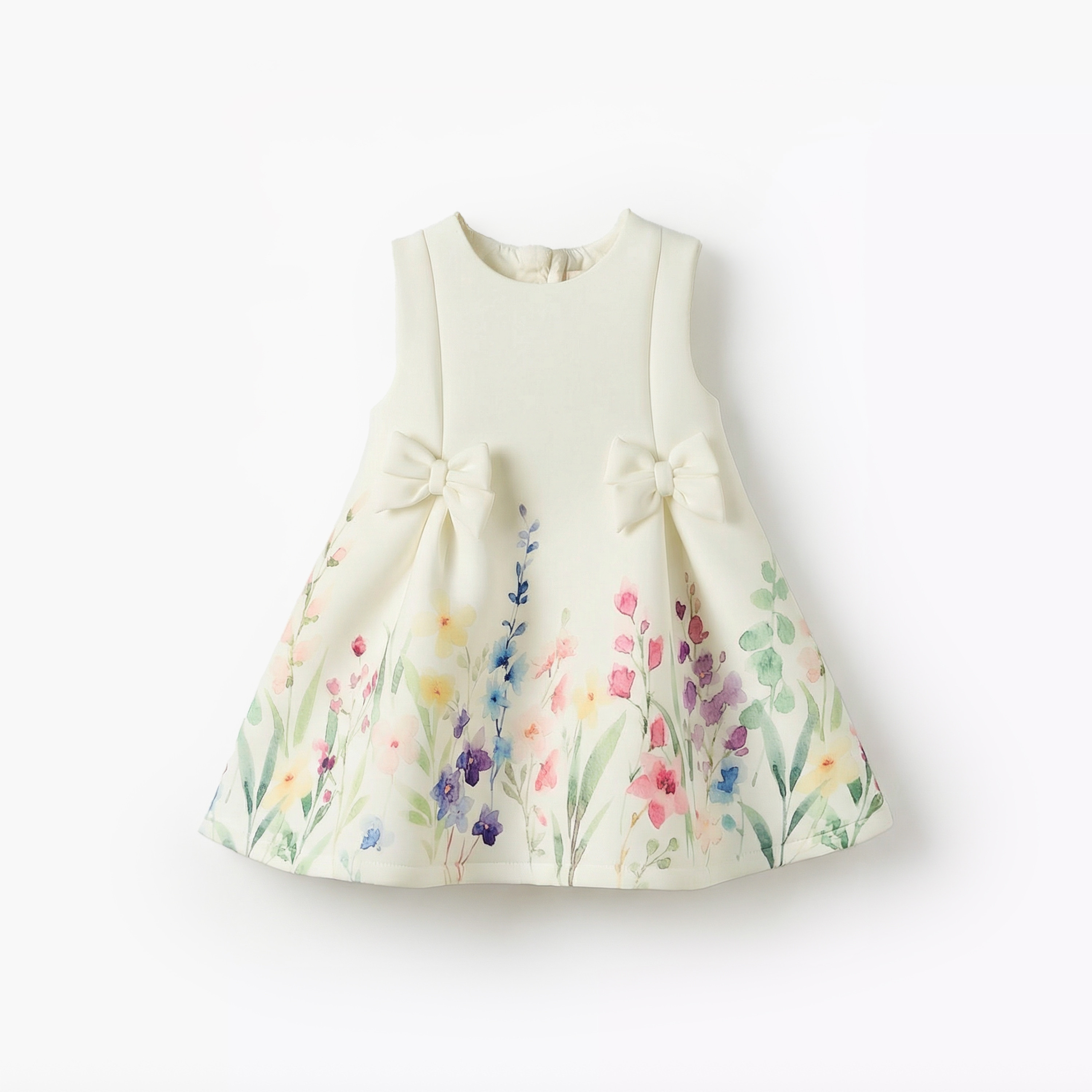 Juniors Round Neck Sleeveless Dress with Floral Print-baby-girls-clothing-dressesandjumpsuits-image-2