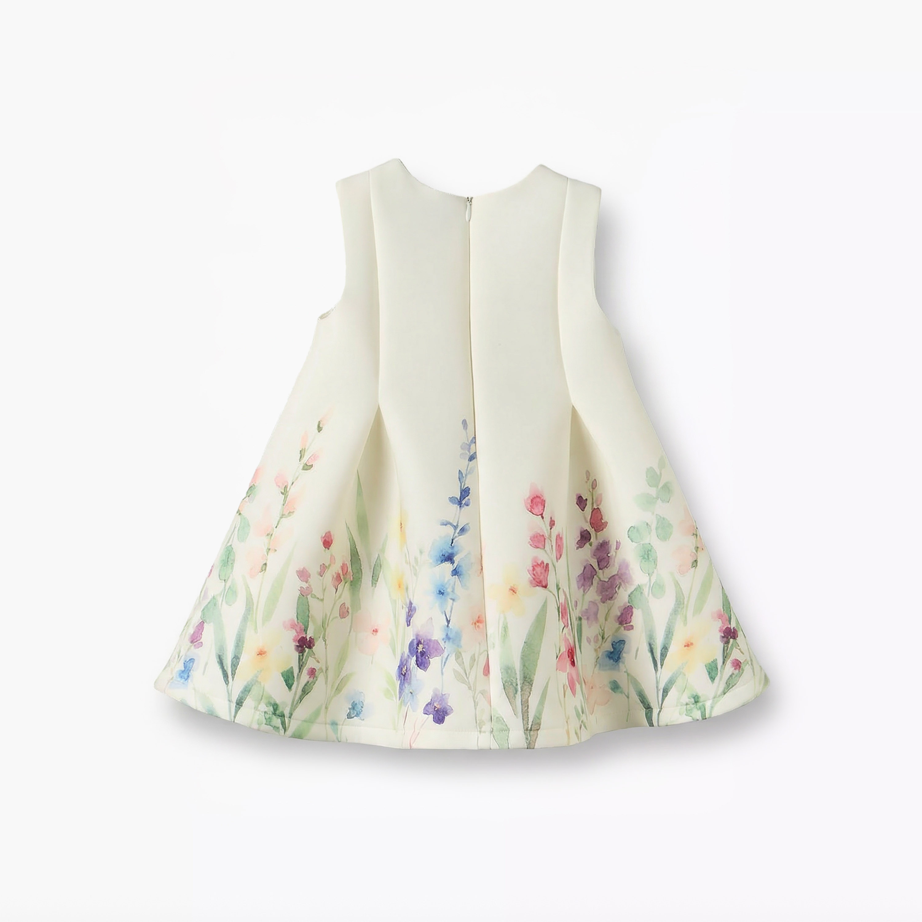 Juniors Round Neck Sleeveless Dress with Floral Print-baby-girls-clothing-dressesandjumpsuits-image-3