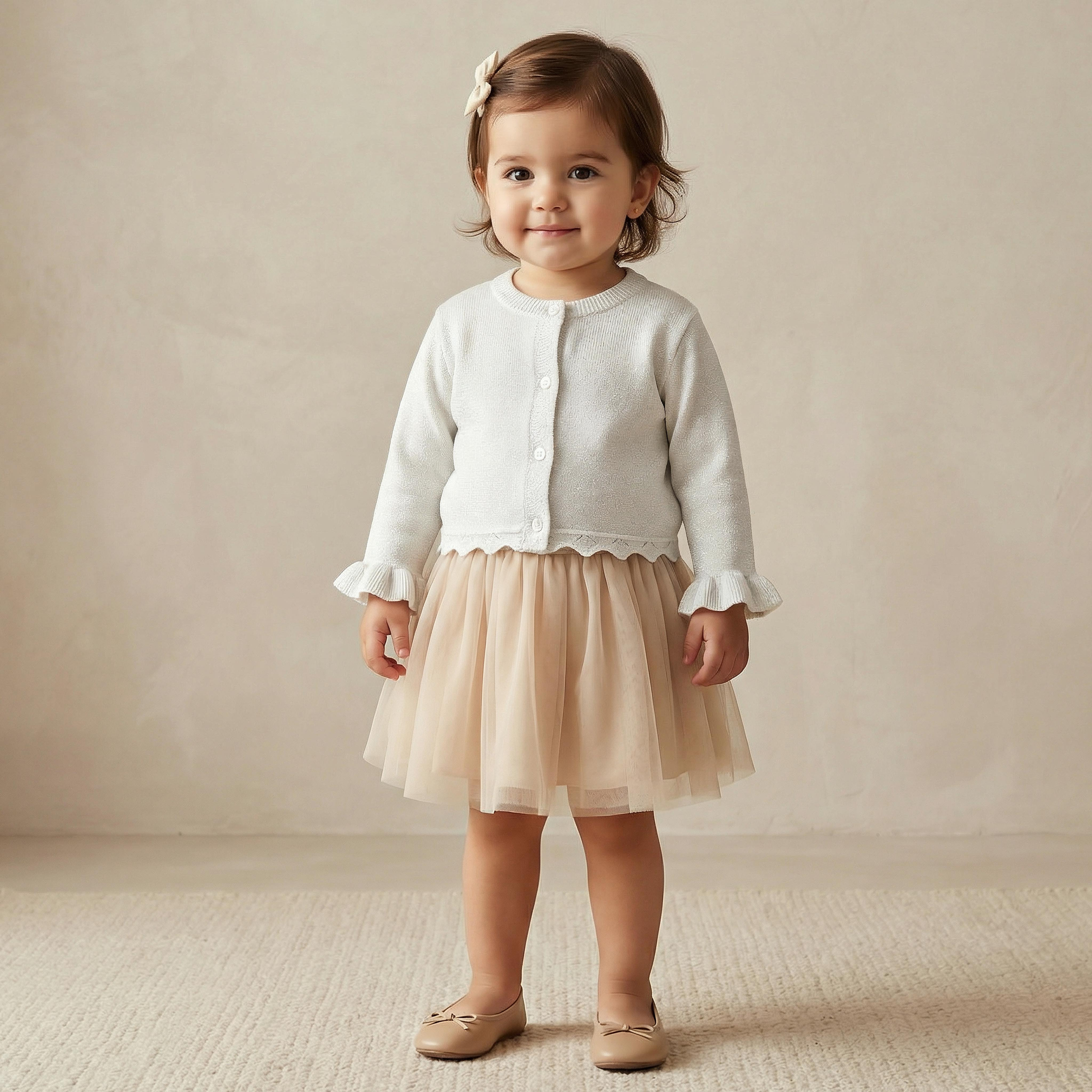 كارديجان بحواف مموجة وأكمام طويلة من جونيورز-baby-girls-clothing-jumpersandcardigans-image-5