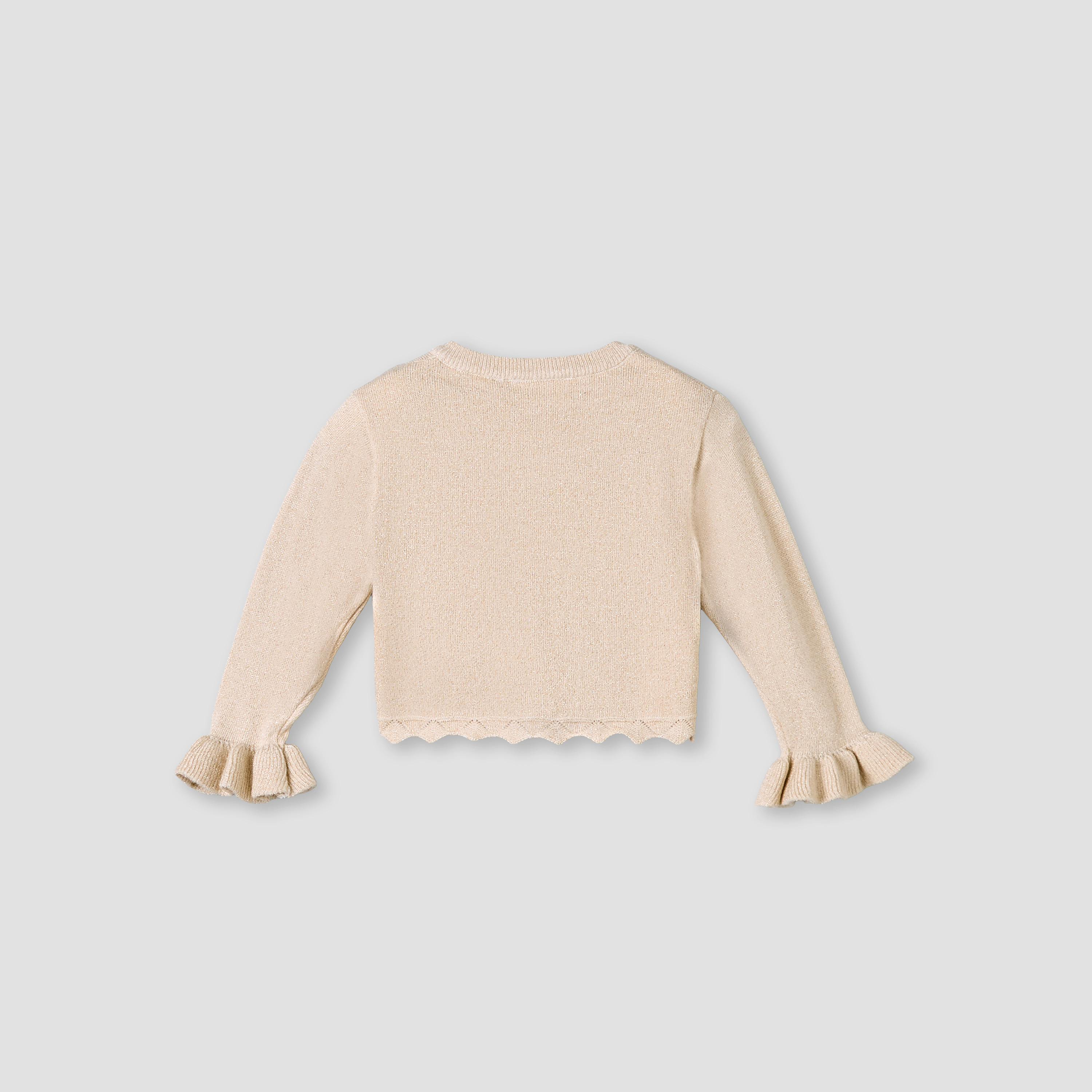 Juniors Scalloped Hem Cardigan with Long Sleeves-baby-girls-clothing-jumpersandcardigans-image-3
