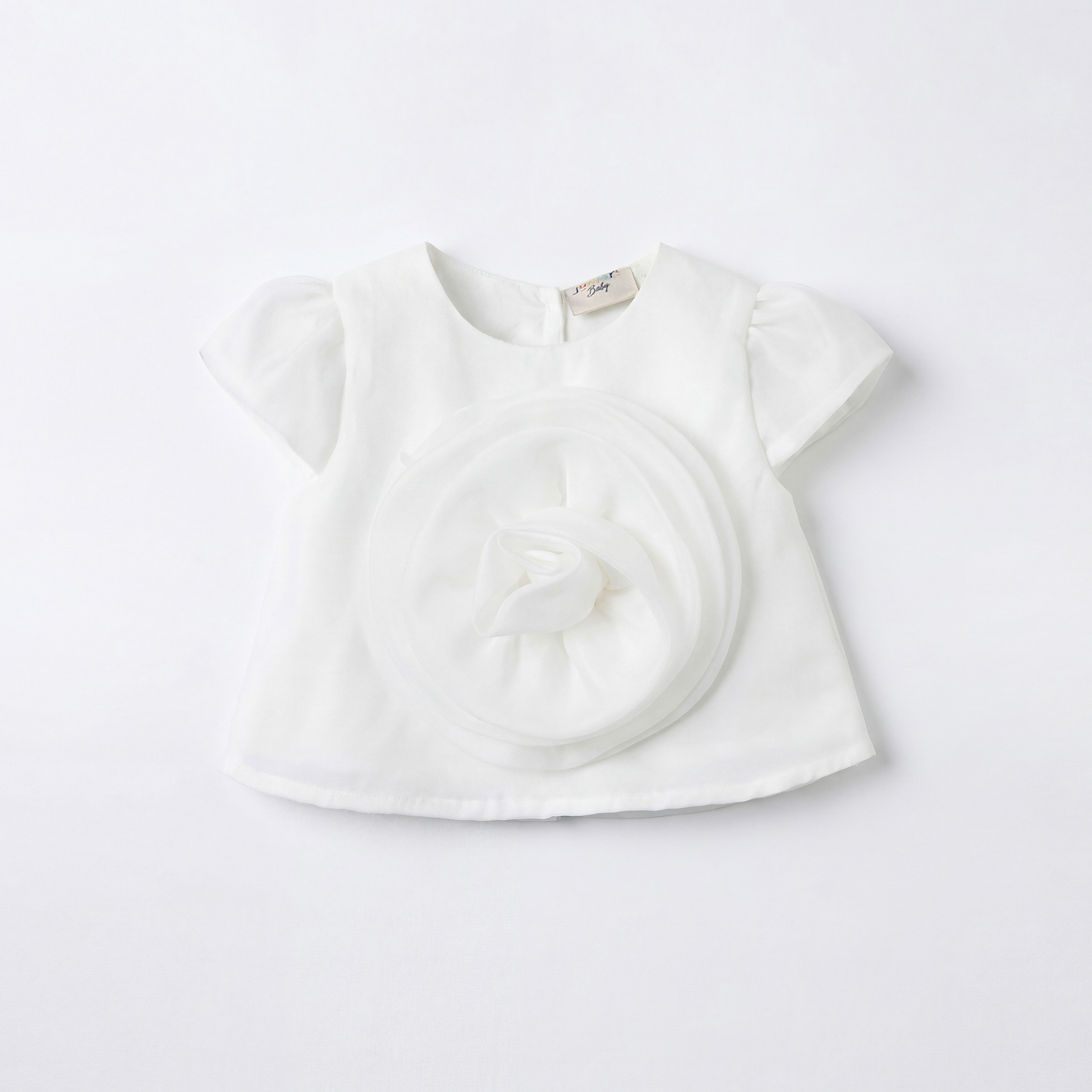 Juniors Crew Neck Short Sleeves Top and Skirt with Turban Cap-baby-girls-clothing-setsandcoords-image-3