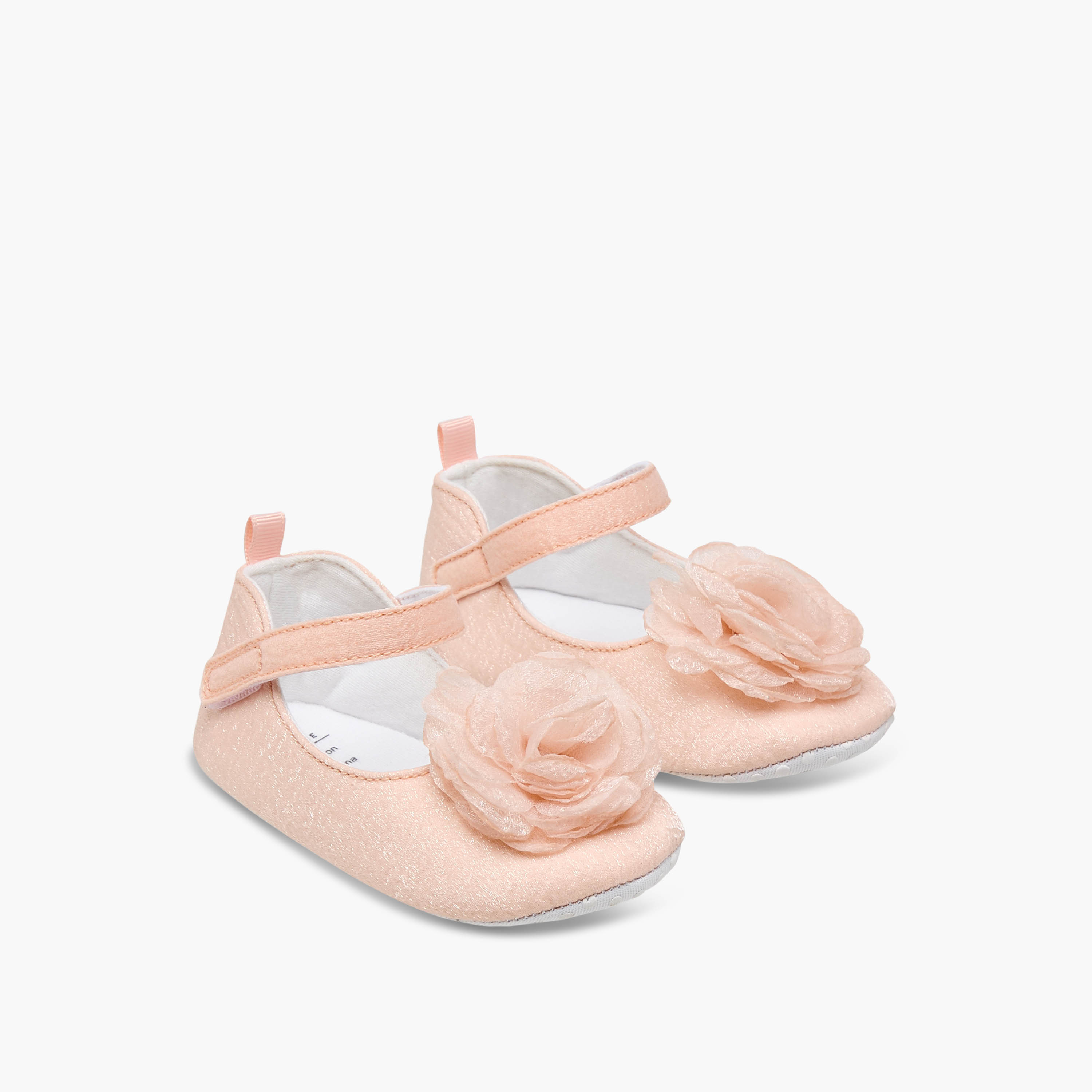 Juniors Booties with Floral Accent-baby-girls-shoes-booties-image-1