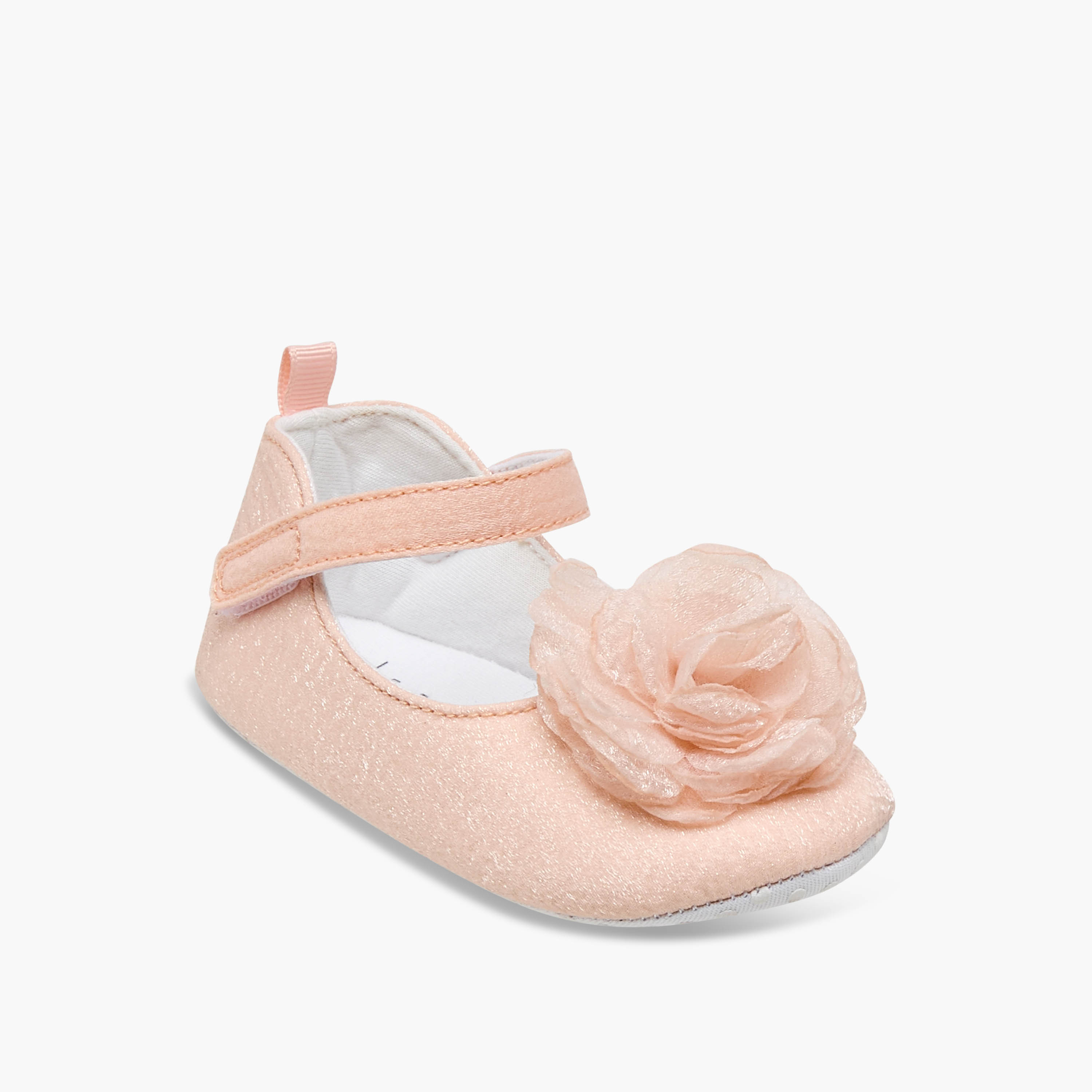 Juniors Booties with Floral Accent-baby-girls-shoes-booties-image-2