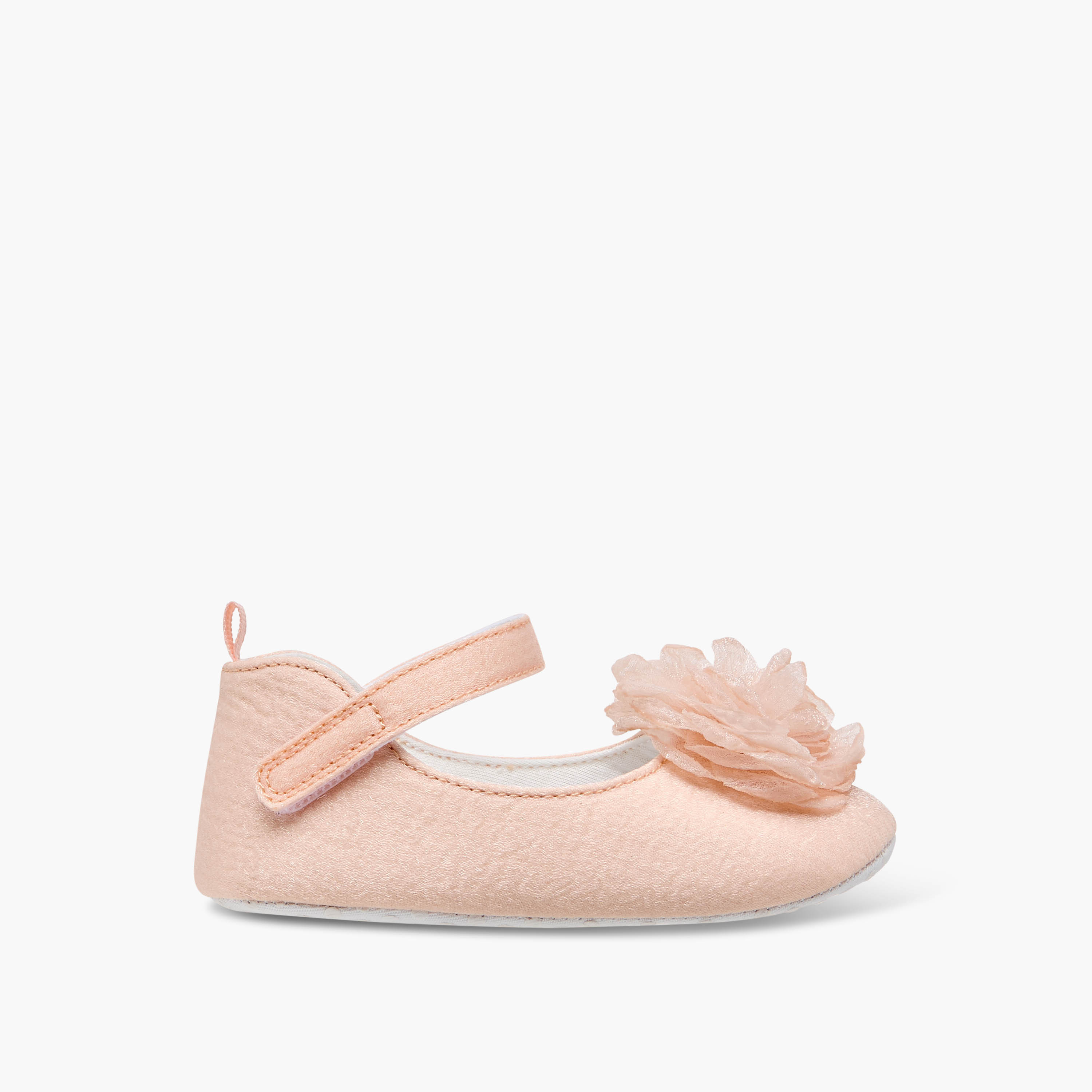 Juniors Booties with Floral Accent-baby-girls-shoes-booties-image-3