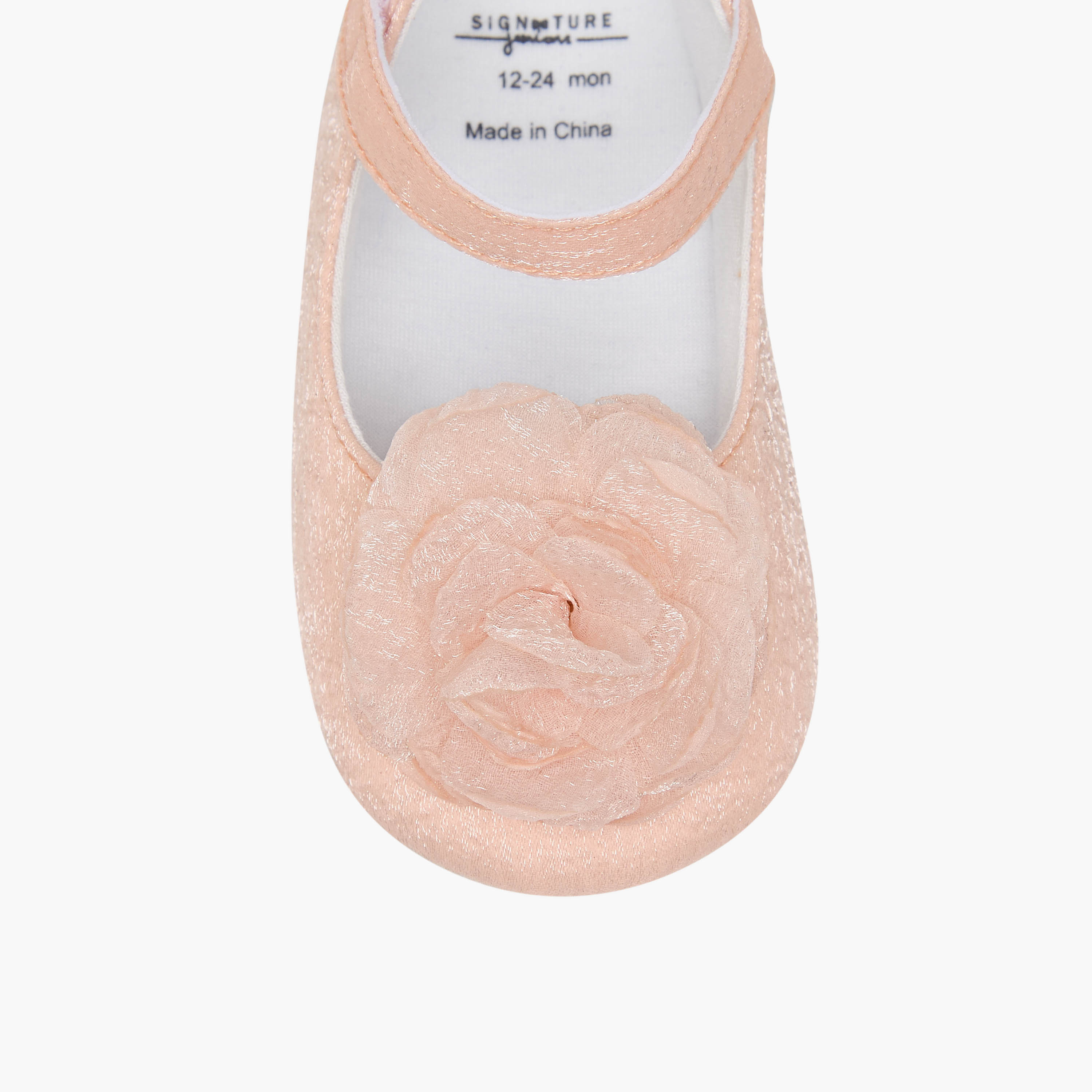 Juniors Booties with Floral Accent-baby-girls-shoes-booties-image-4