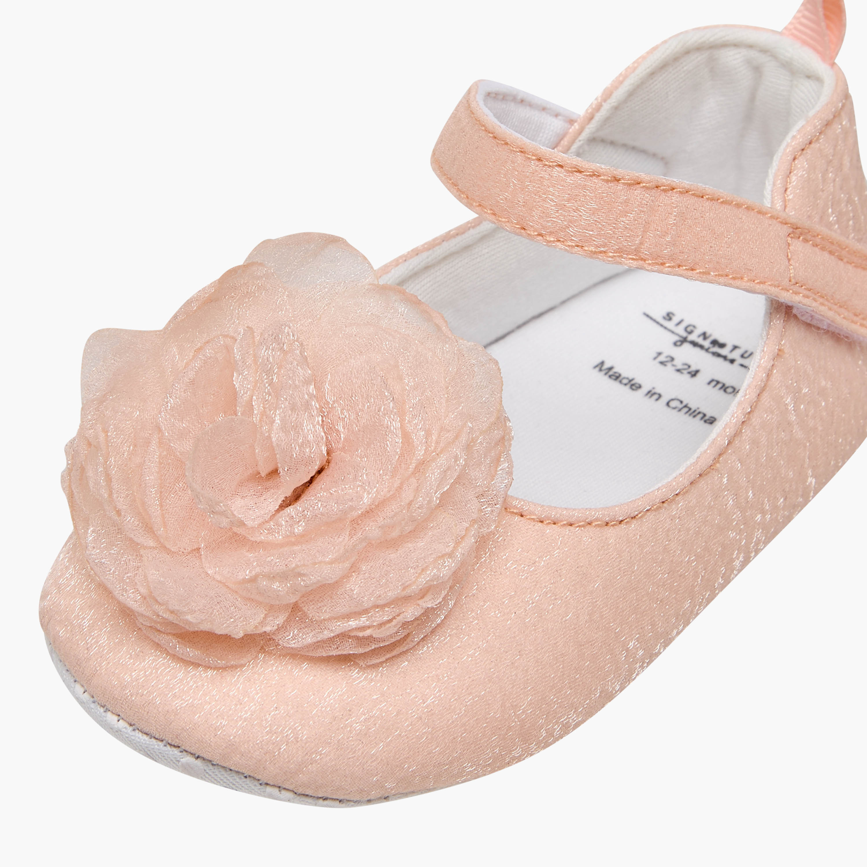 Juniors Booties with Floral Accent-baby-girls-shoes-booties-image-6