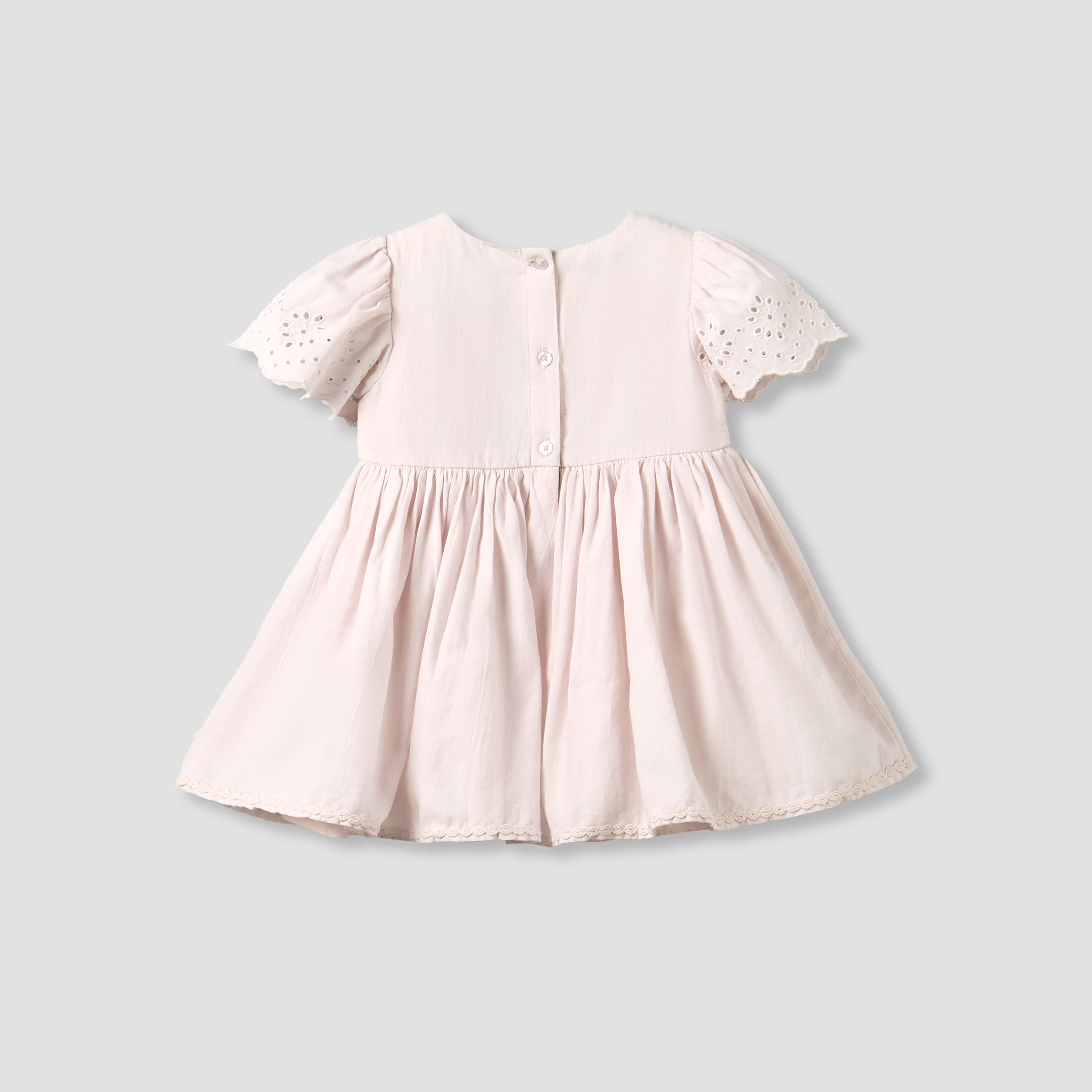 Giggles Round Neck Short Sleeves A-line Dress with Bloomers-baby-girls-clothing-dressesandjumpsuits-image-4