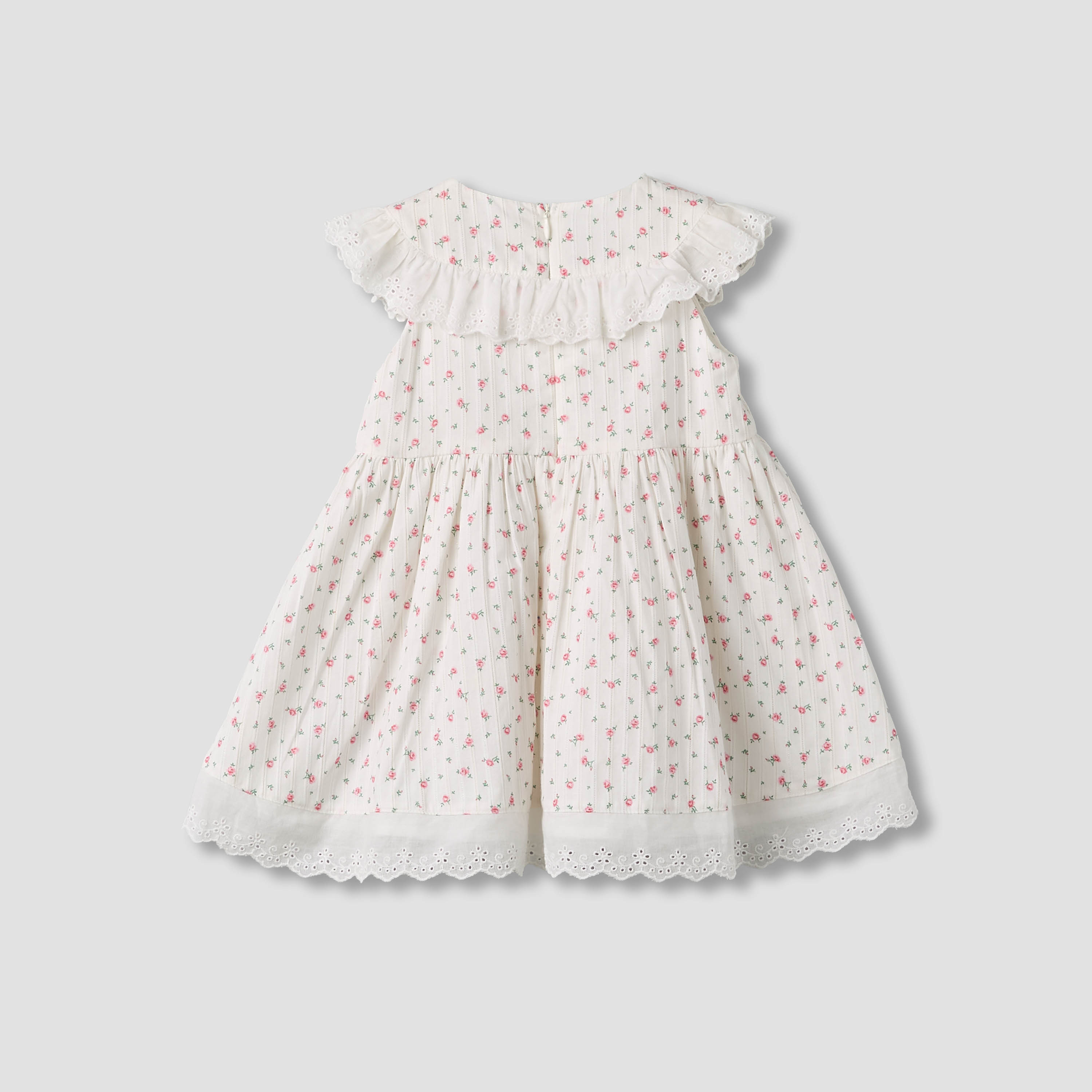 فستان إيه لاين دون أكمام بياقة مستديرة وطبعات زهرية مع شريطة رأس من جيجلز-baby-girls-clothing-dressesandjumpsuits-image-5