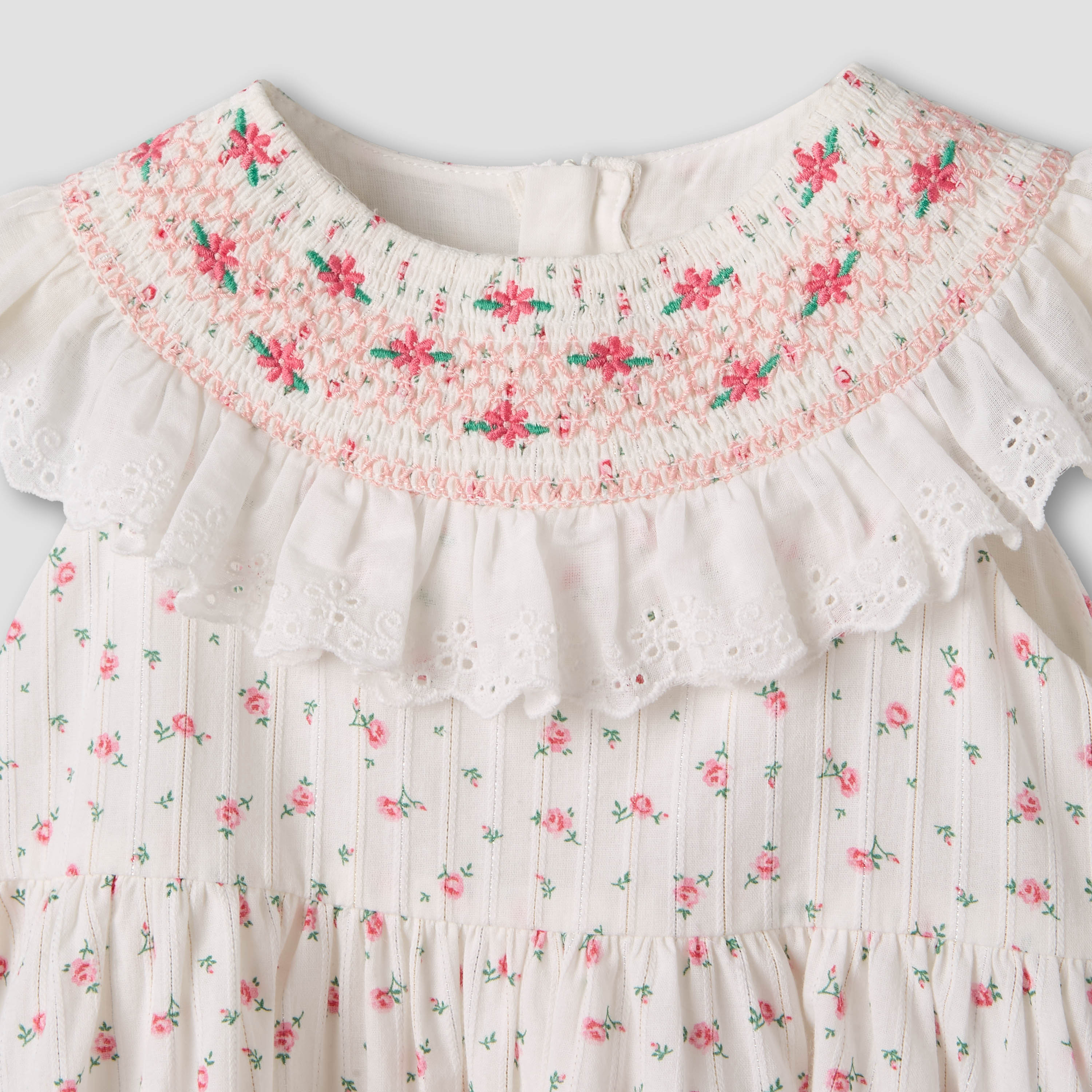 فستان إيه لاين دون أكمام بياقة مستديرة وطبعات زهرية مع شريطة رأس من جيجلز-baby-girls-clothing-dressesandjumpsuits-image-3