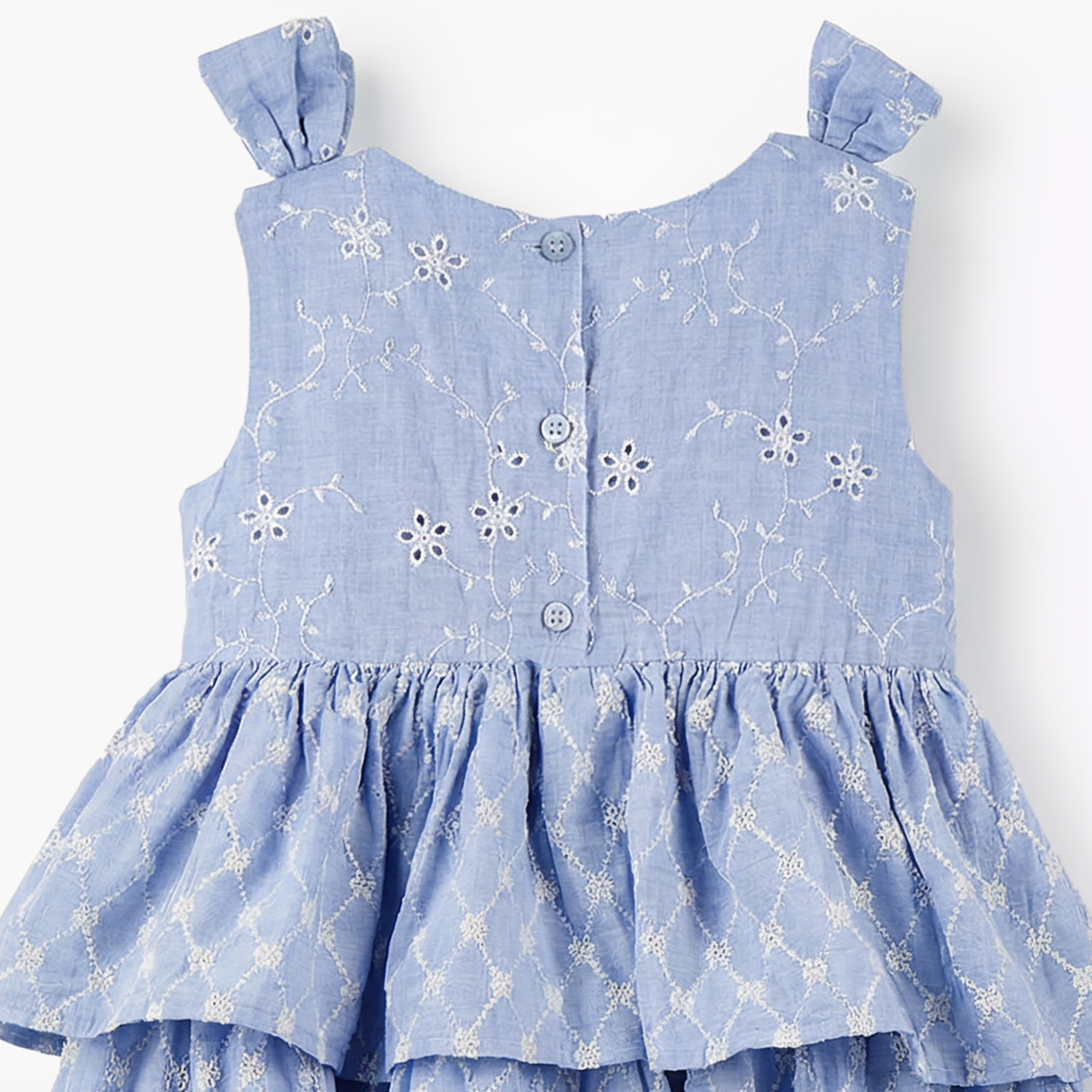 Giggles Round Neck Sleeveless Tiered Dress with Embroidered Detail-baby-girls-clothing-dressesandjumpsuits-image-5