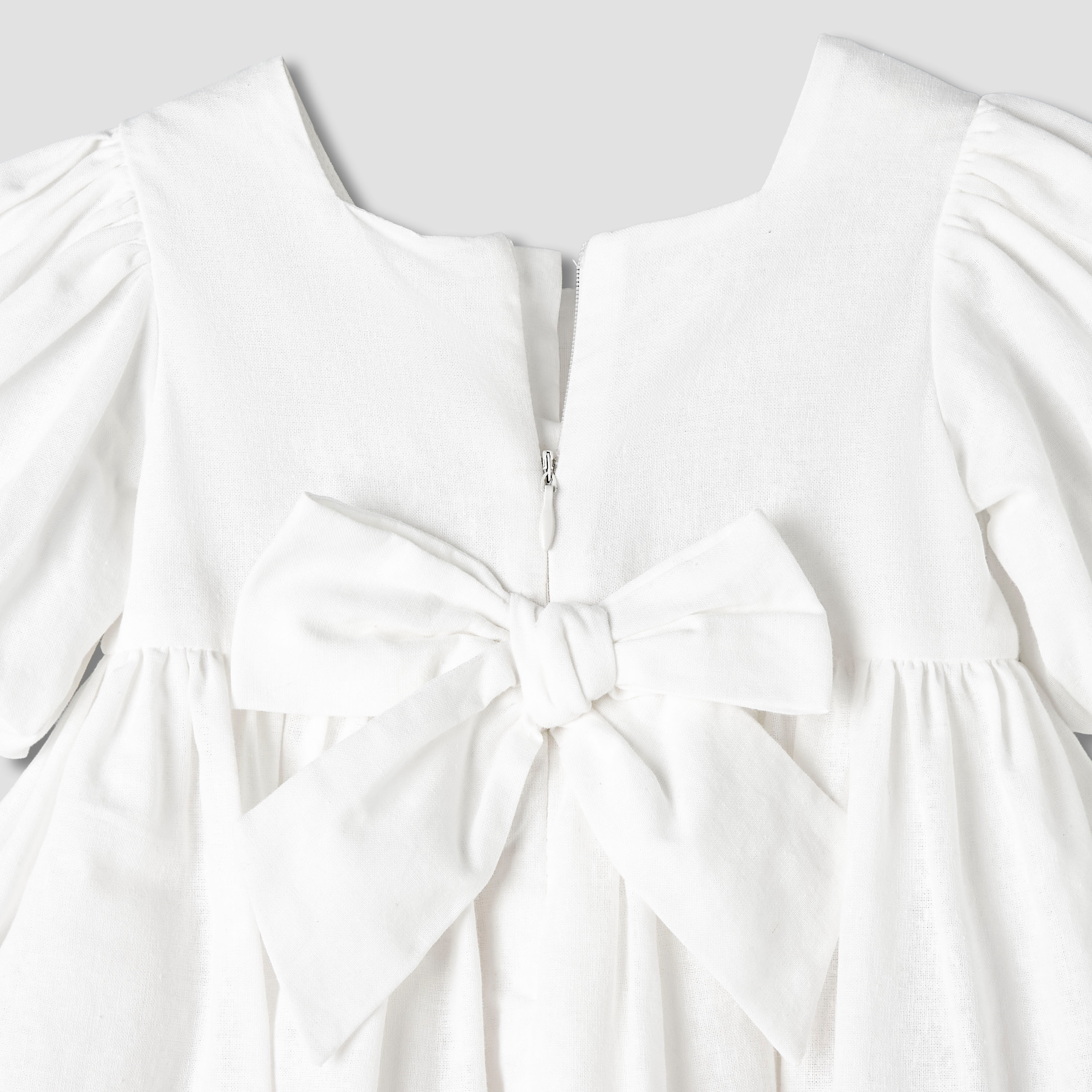 فستان إيه لاين بياقة مربعة وأكمام قصيرة مع شريطة رأس من جيجلز-baby-girls-clothing-dressesandjumpsuits-image-3