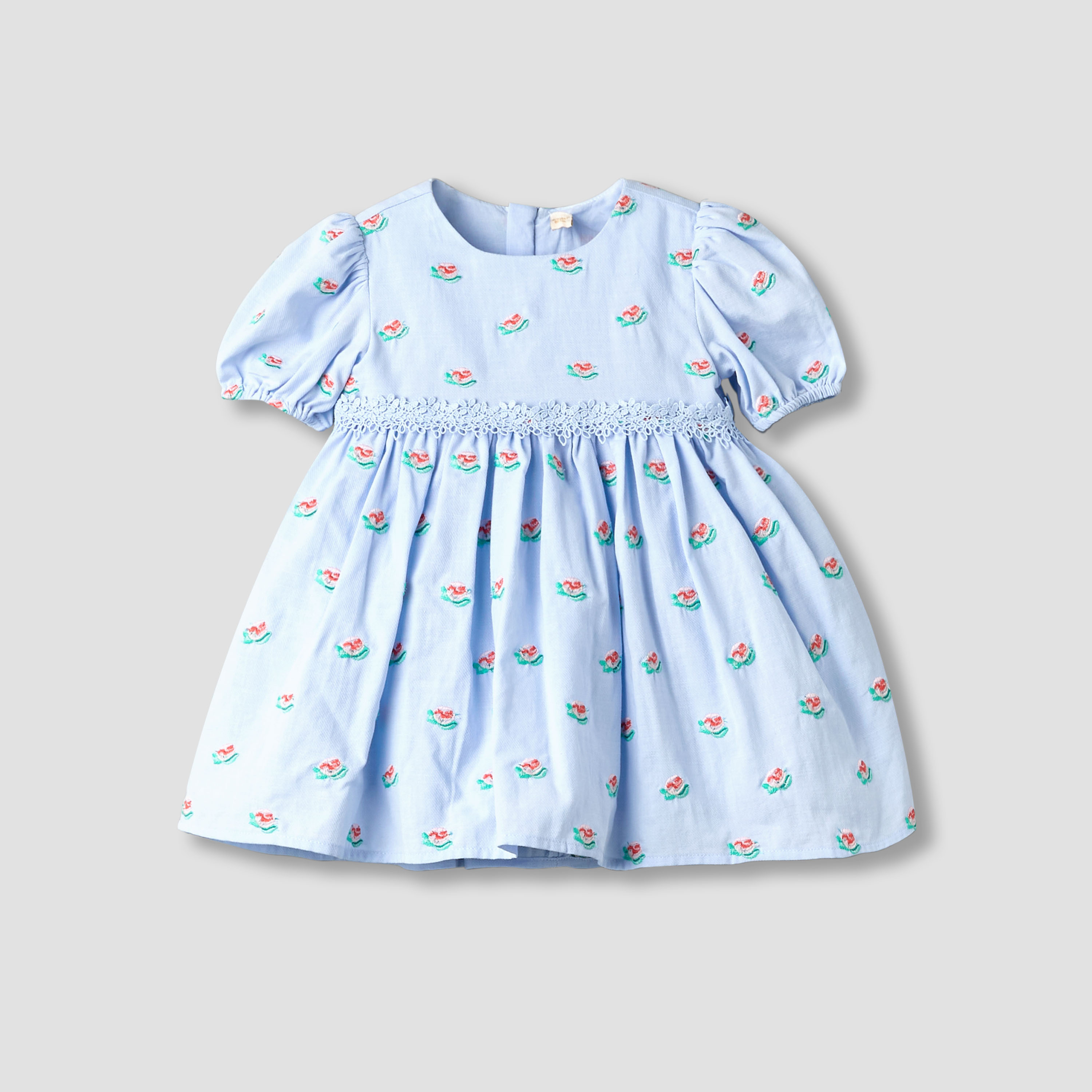Giggles Round Neck Short Sleeve Dress with Bloomers-baby-girls-clothing-dressesandjumpsuits-image-3