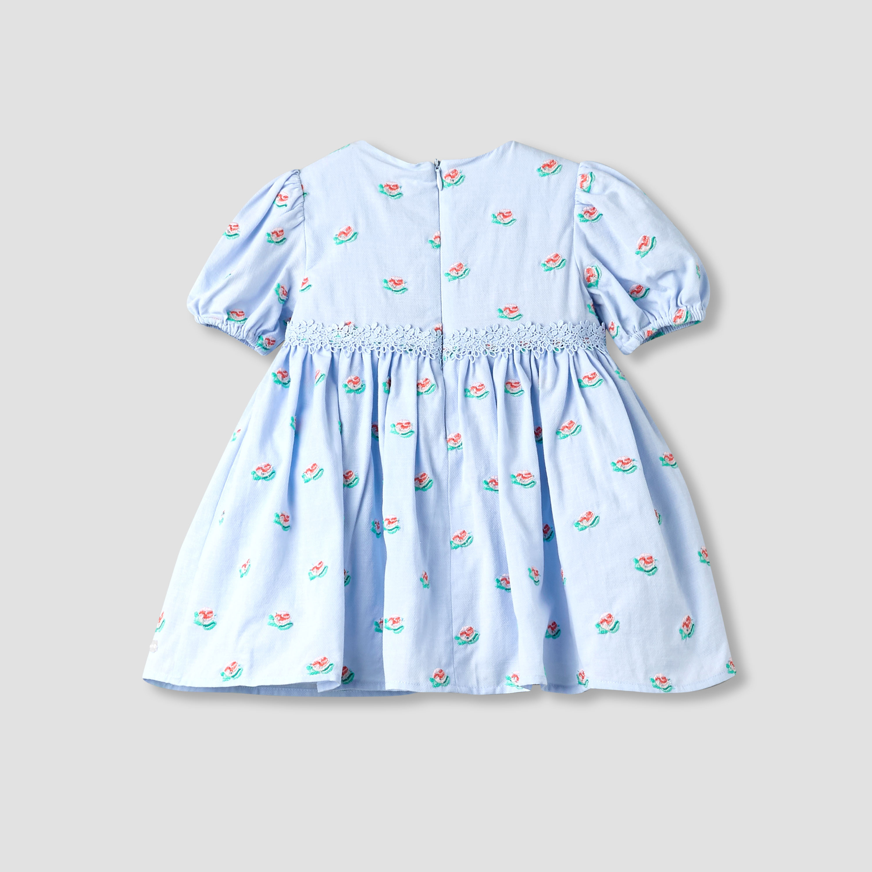Giggles Round Neck Short Sleeve Dress with Bloomers-baby-girls-clothing-dressesandjumpsuits-image-5