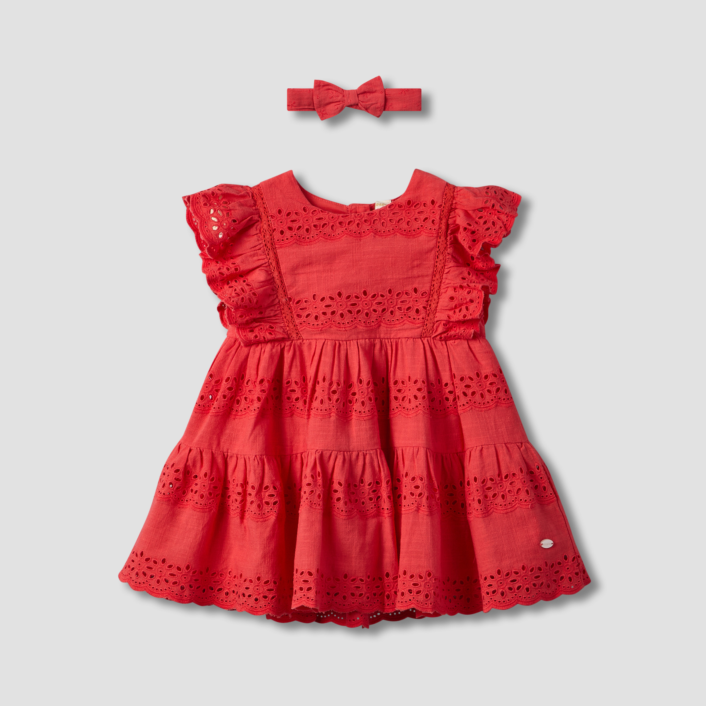 Giggles Round Neck Sleeveless Knee-Length Dress with Hairband-baby-girls-clothing-dressesandjumpsuits-image-2